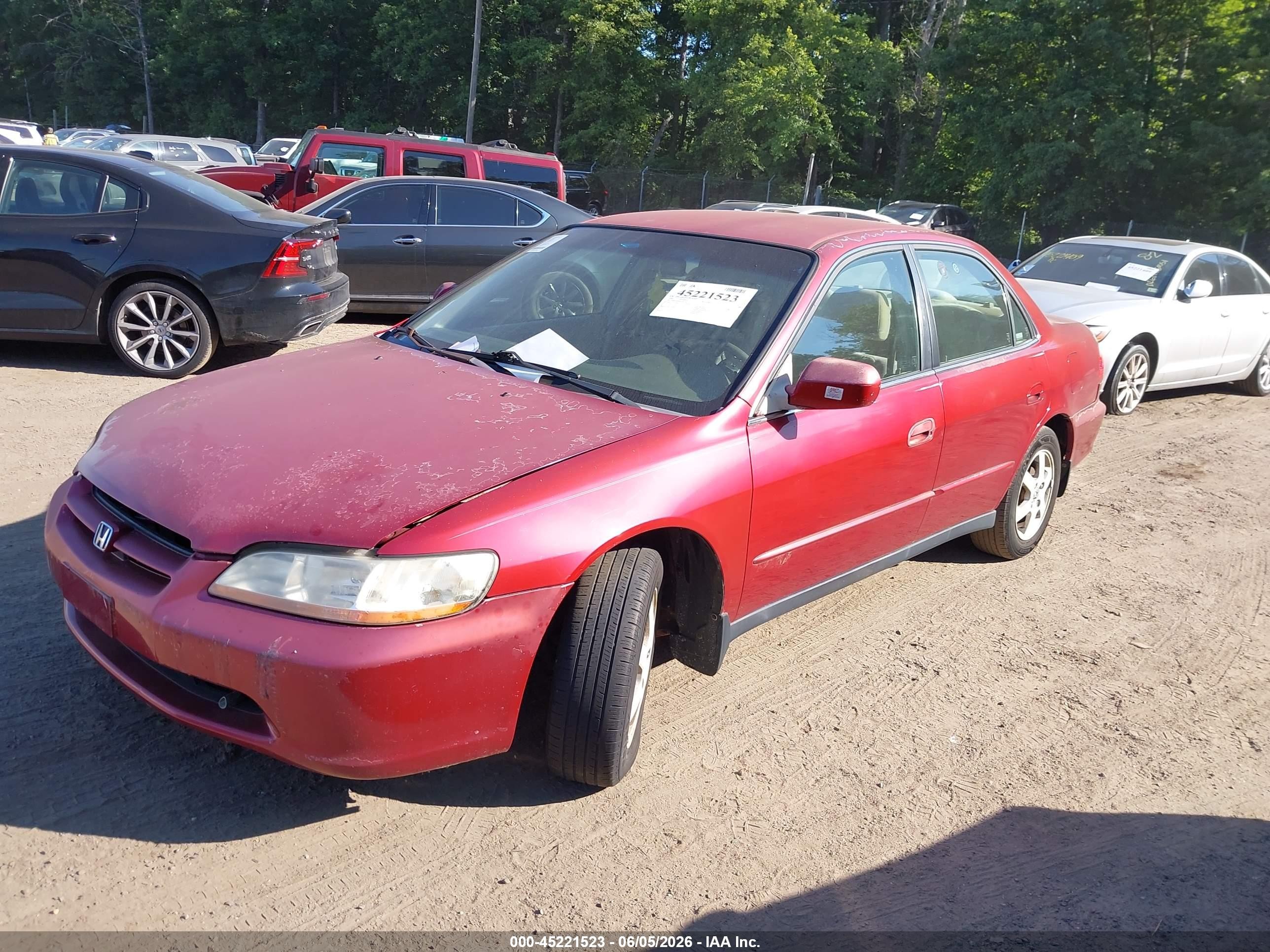 2000 Honda Accord 2.3 Se Red vin: JHMCG6690YC011302