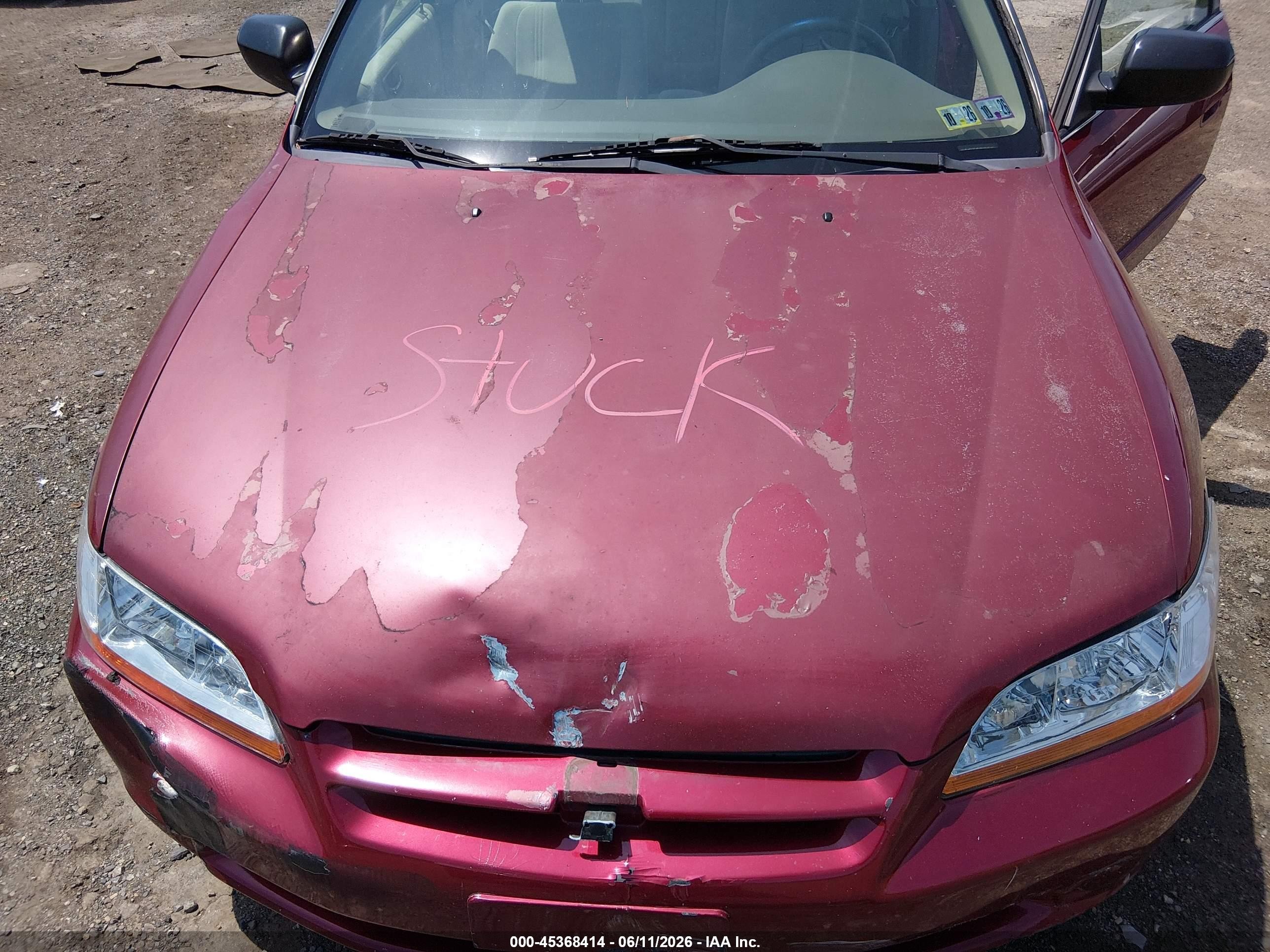 2000 Honda Accord 2.3 Se Red vin: JHMCG6693YC015893