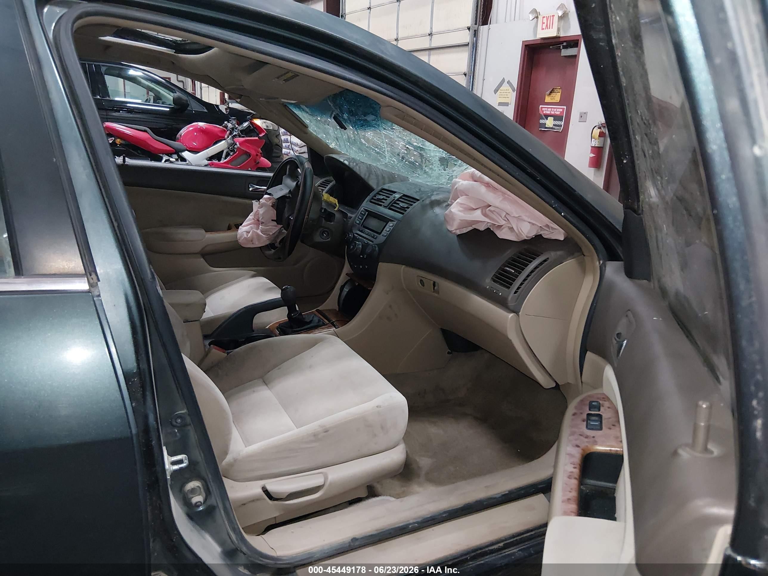2004 Honda Accord 2.4 Ex Green vin: JHMCM55614C023978