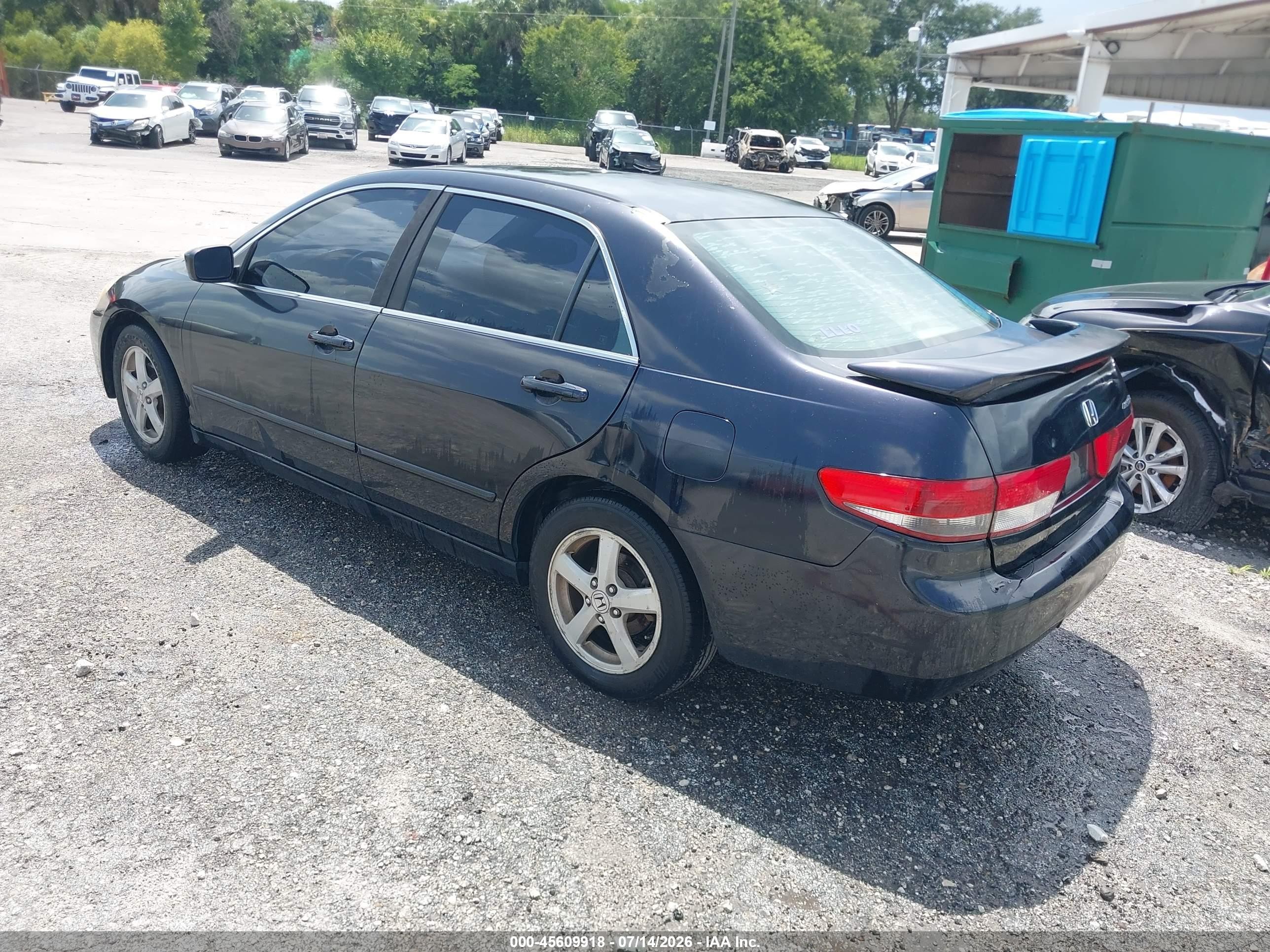 2003 Honda Accord 2.4 Ex Blue vin: JHMCM55643C046265