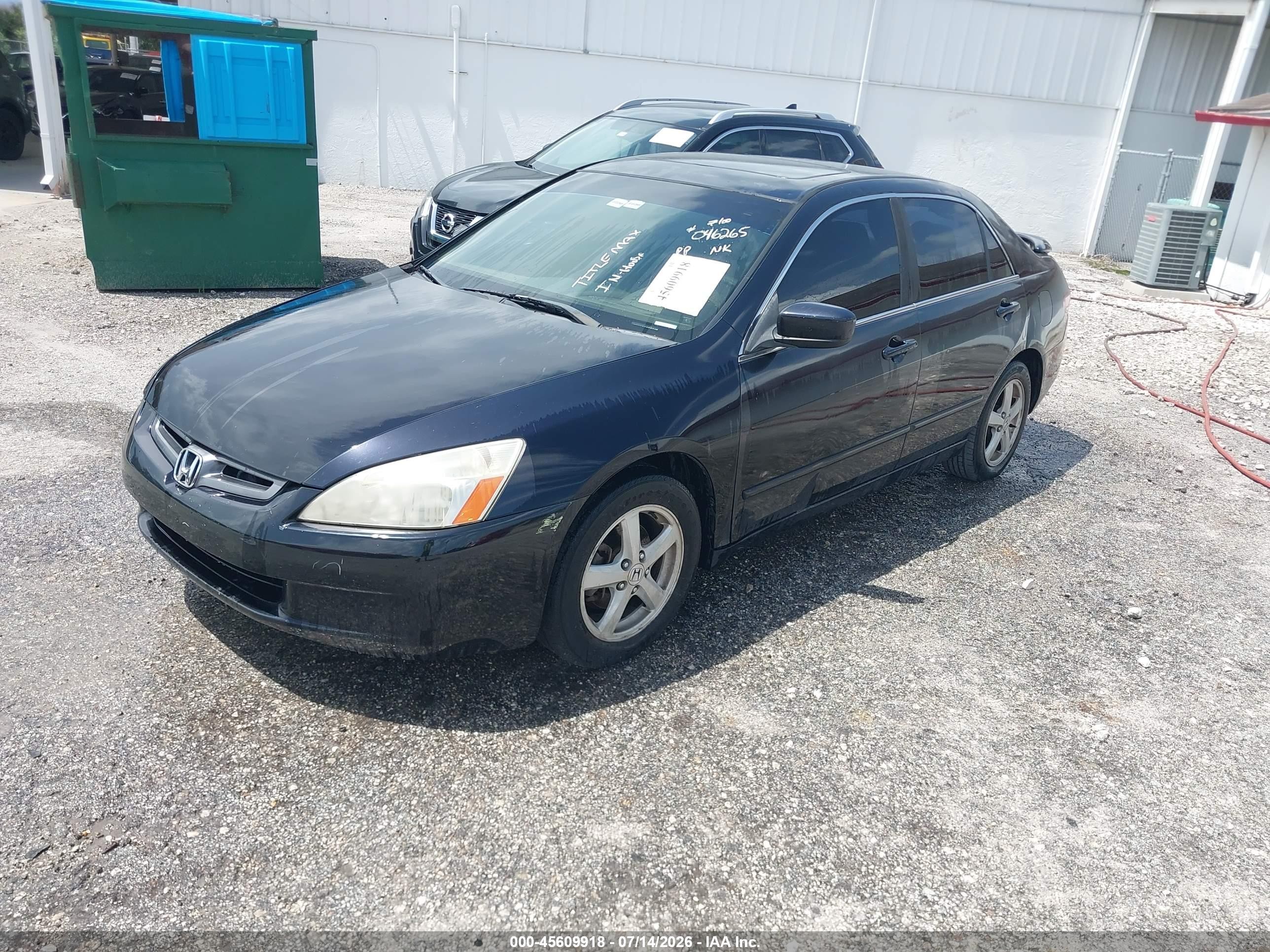 2003 Honda Accord 2.4 Ex Blue vin: JHMCM55643C046265