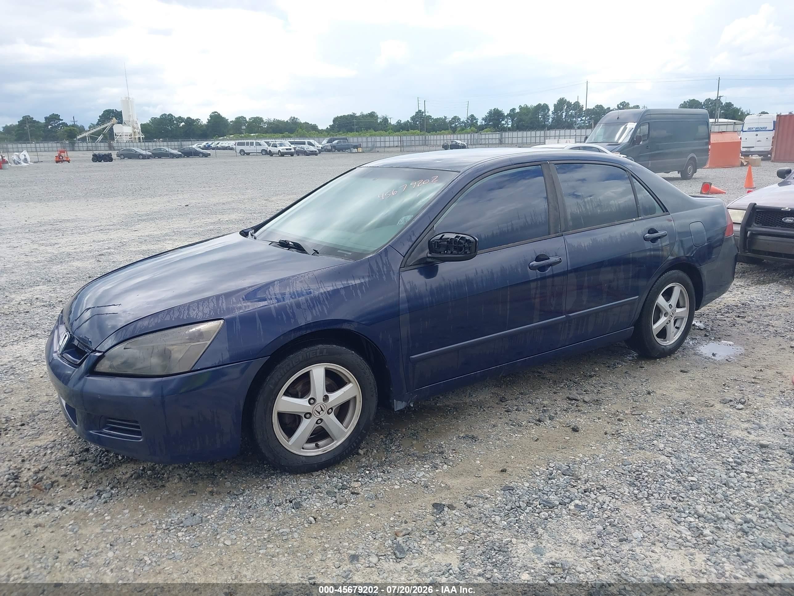 2007 Honda Accord 2.4 Vp Blue vin: JHMCM56107C008377