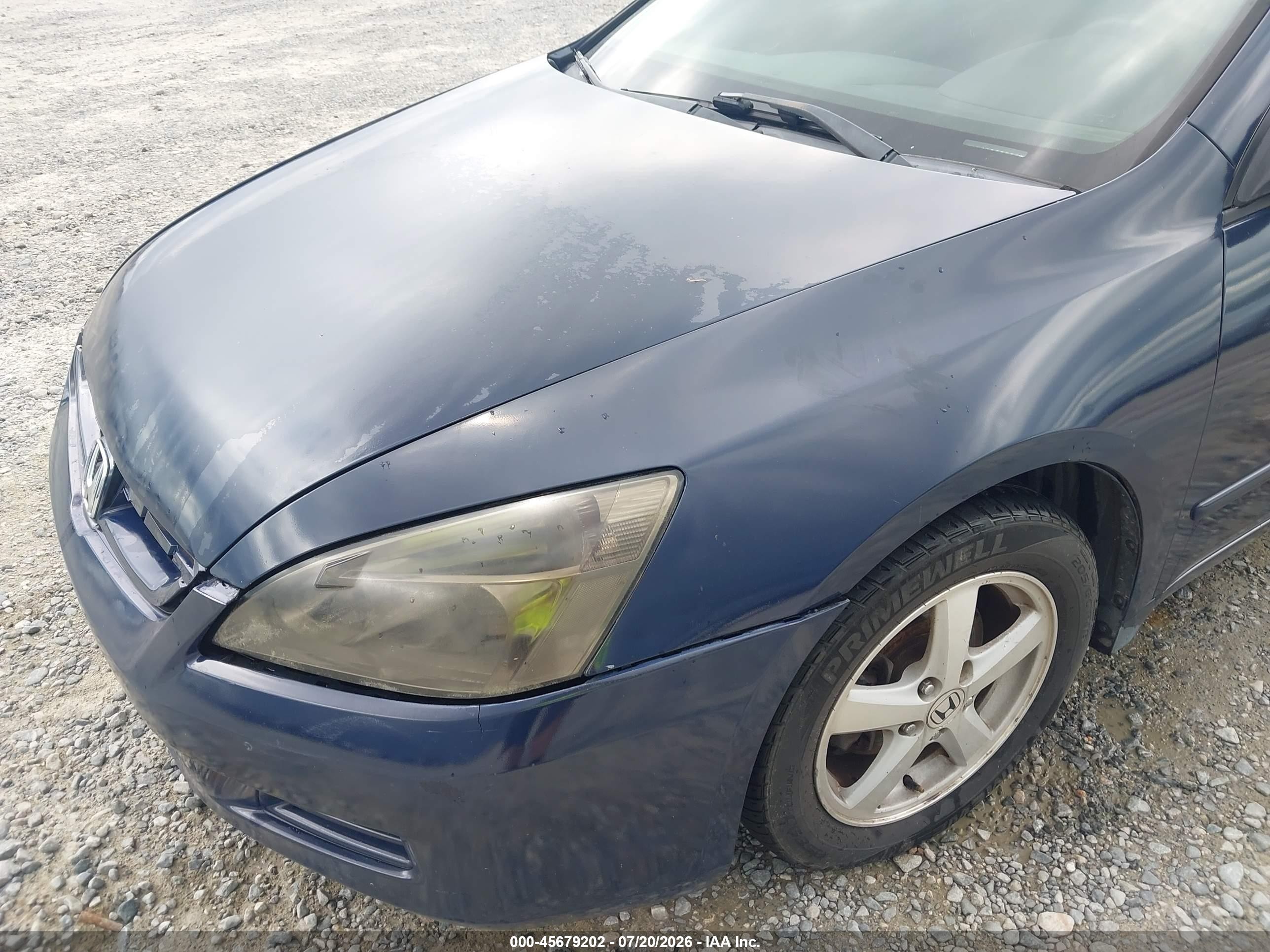 2007 Honda Accord 2.4 Vp Blue vin: JHMCM56107C008377