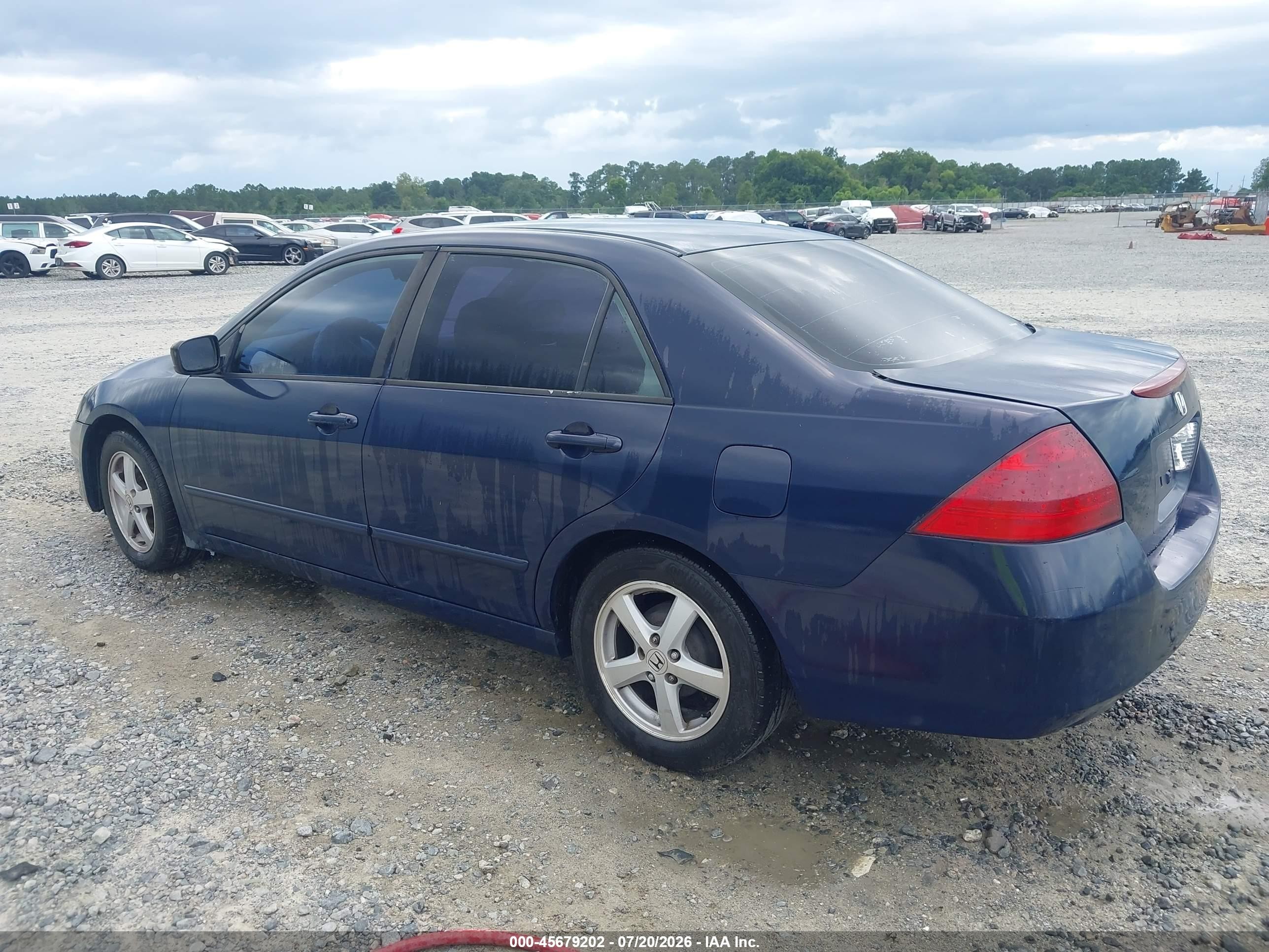 2007 Honda Accord 2.4 Vp Blue vin: JHMCM56107C008377