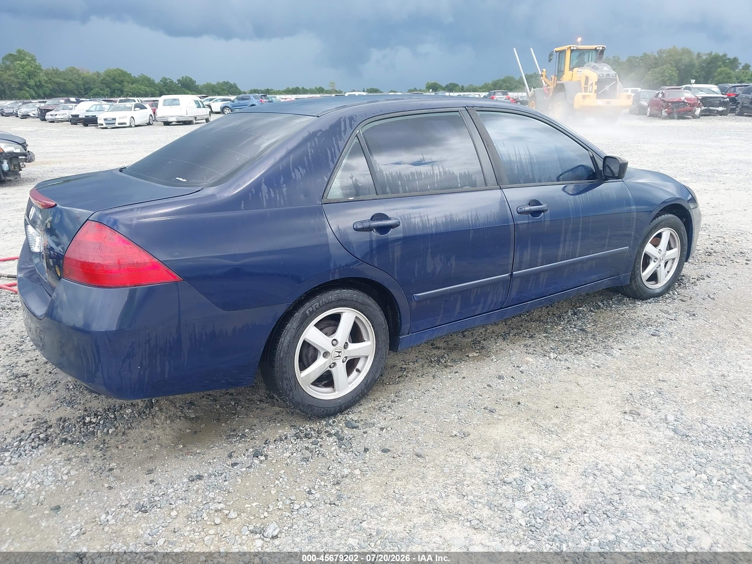 2007 Honda Accord 2.4 Vp Blue vin: JHMCM56107C008377