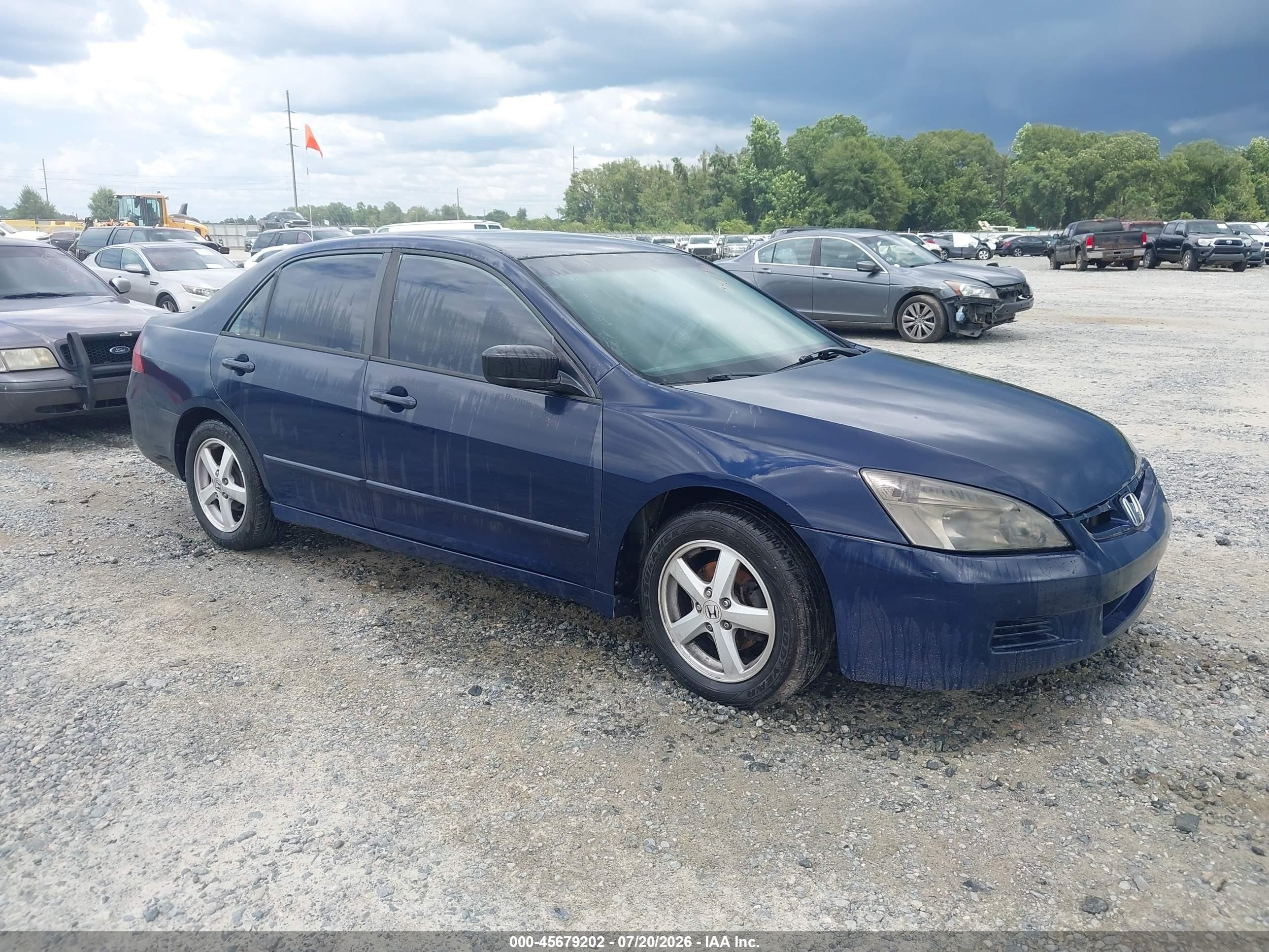 2007 Honda Accord 2.4 Vp Blue vin: JHMCM56107C008377