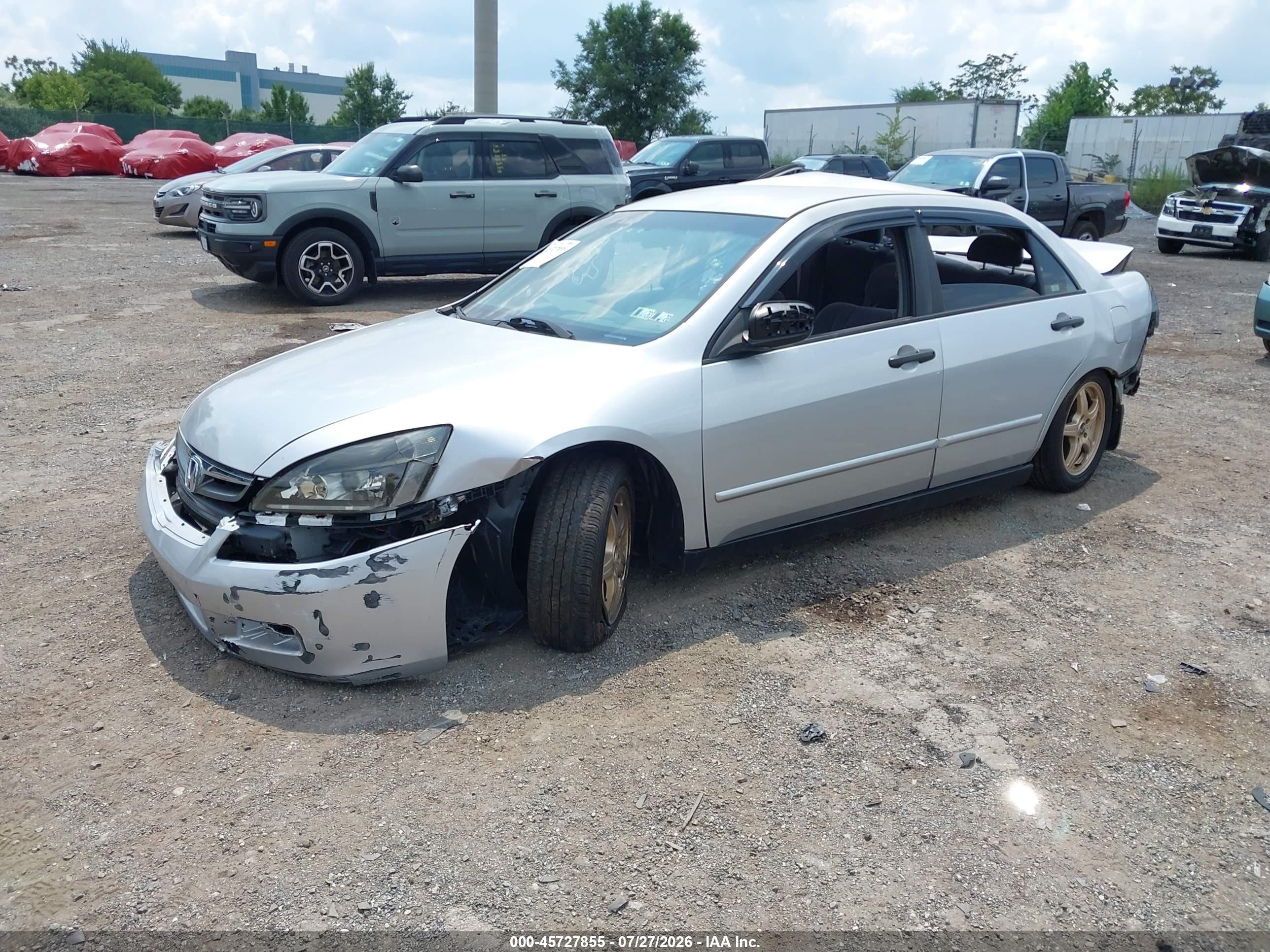 2006 Honda Accord 2.4 Vp Gray vin: JHMCM56116C007964