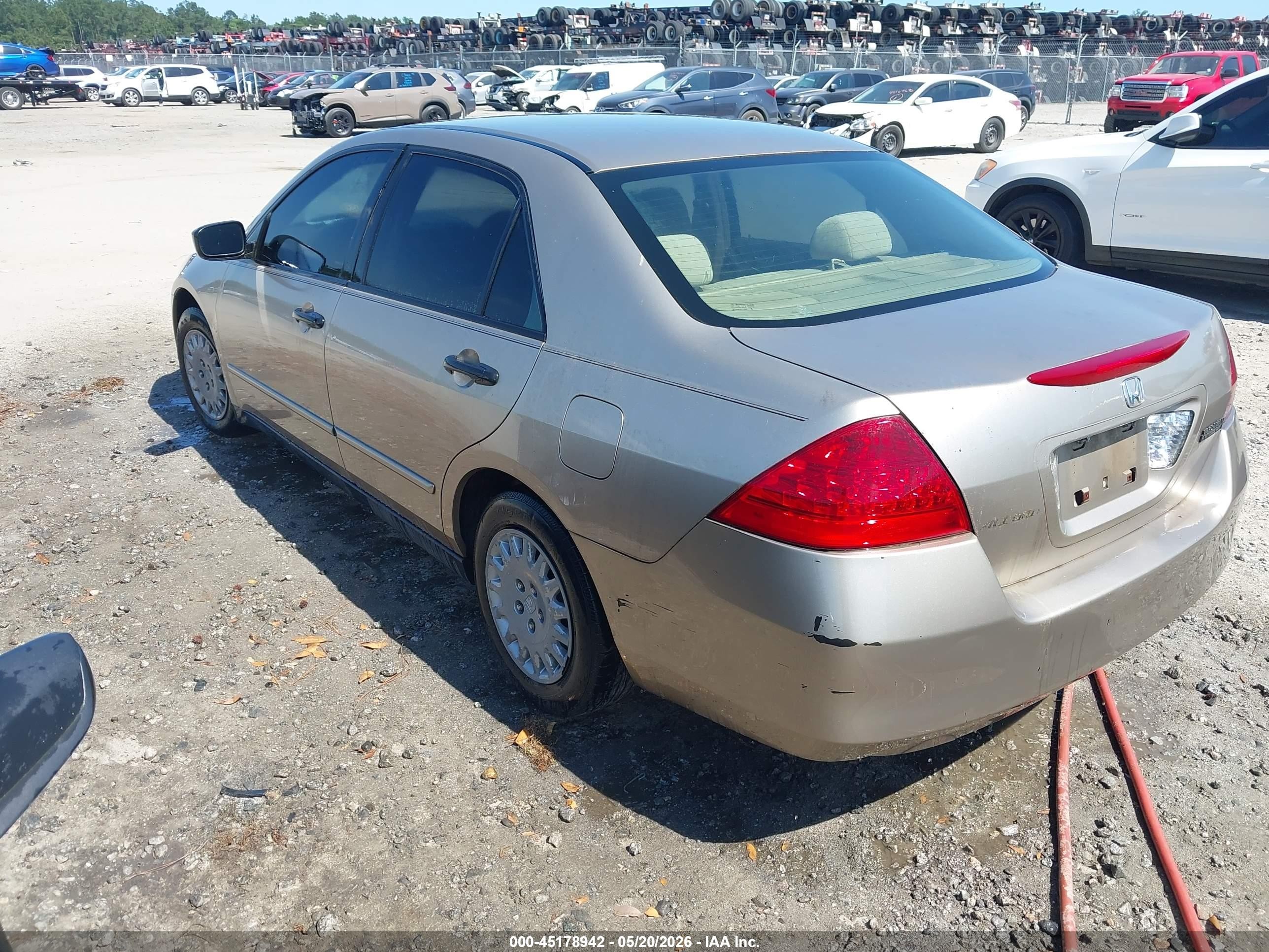 2007 Honda Accord 2.4 Vp Tan vin: JHMCM56127C012186