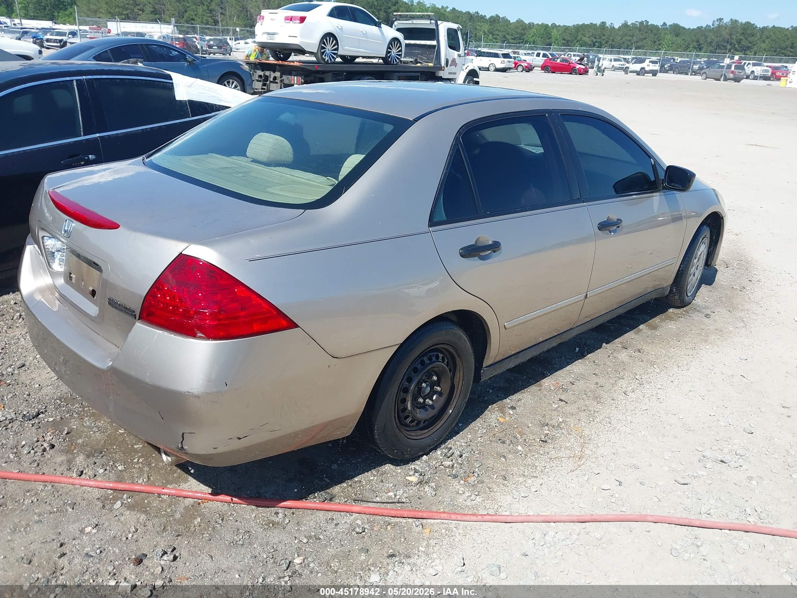 2007 Honda Accord 2.4 Vp Tan vin: JHMCM56127C012186