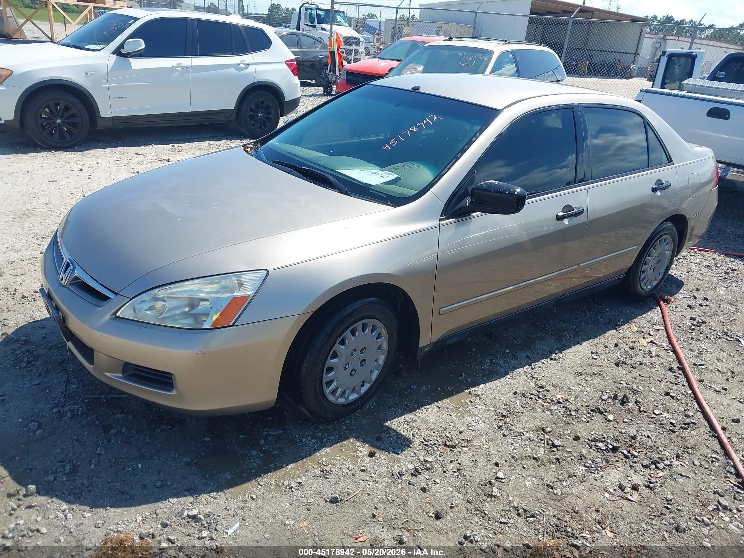 2007 Honda Accord 2.4 Vp Tan vin: JHMCM56127C012186