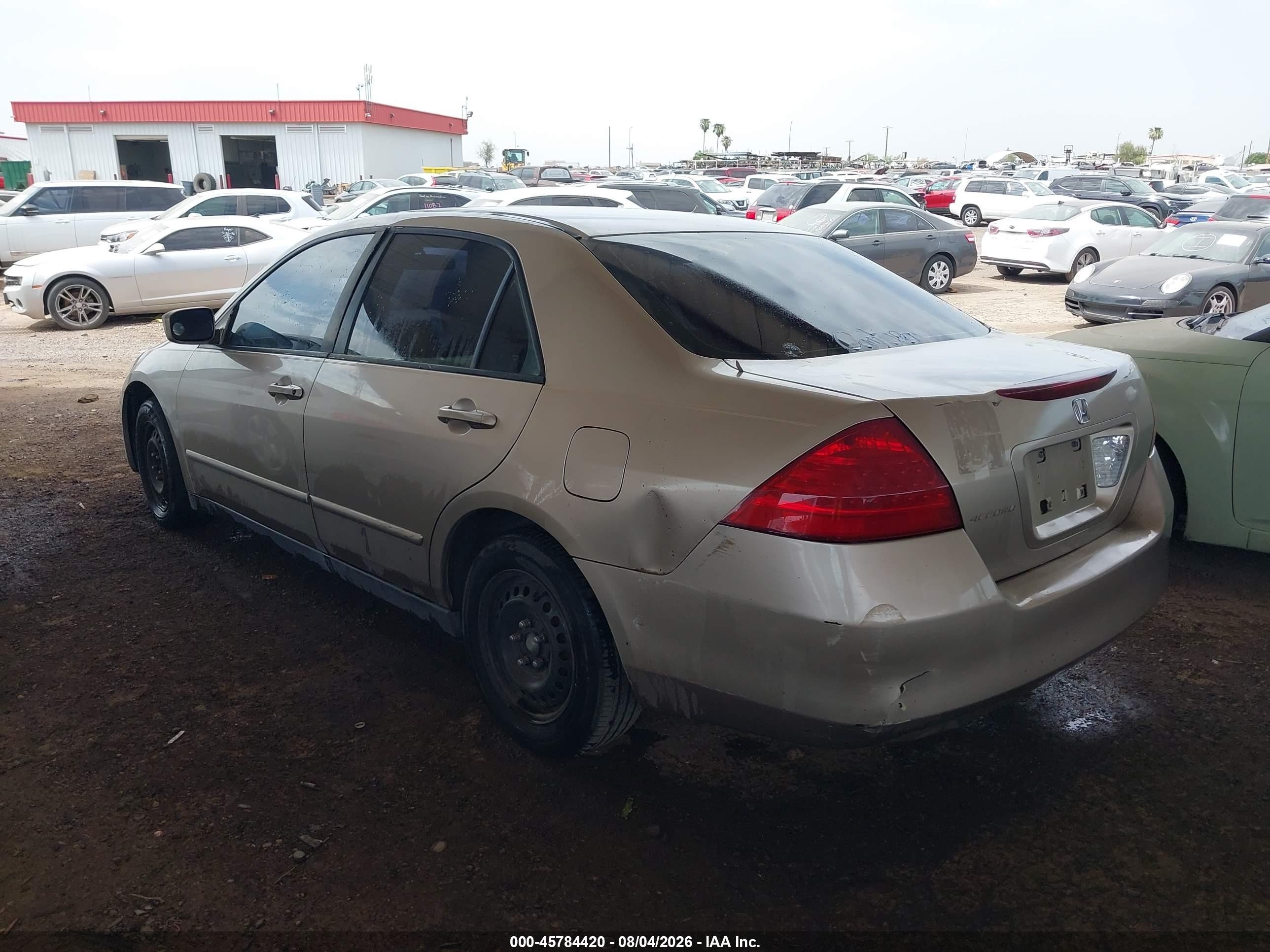 2007 Honda Accord 2.4 Vp Tan vin: JHMCM56137C018837
