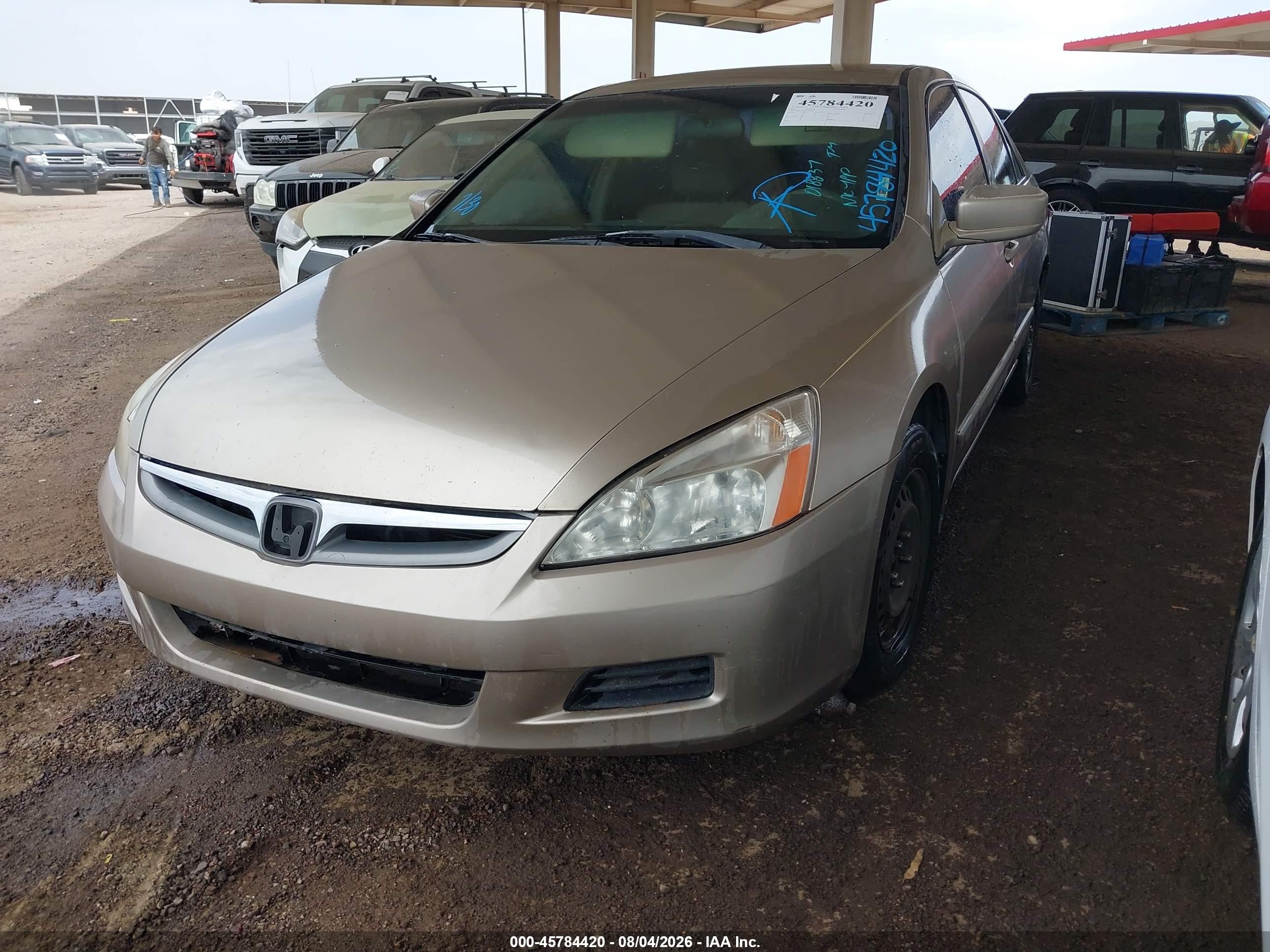 2007 Honda Accord 2.4 Vp Tan vin: JHMCM56137C018837