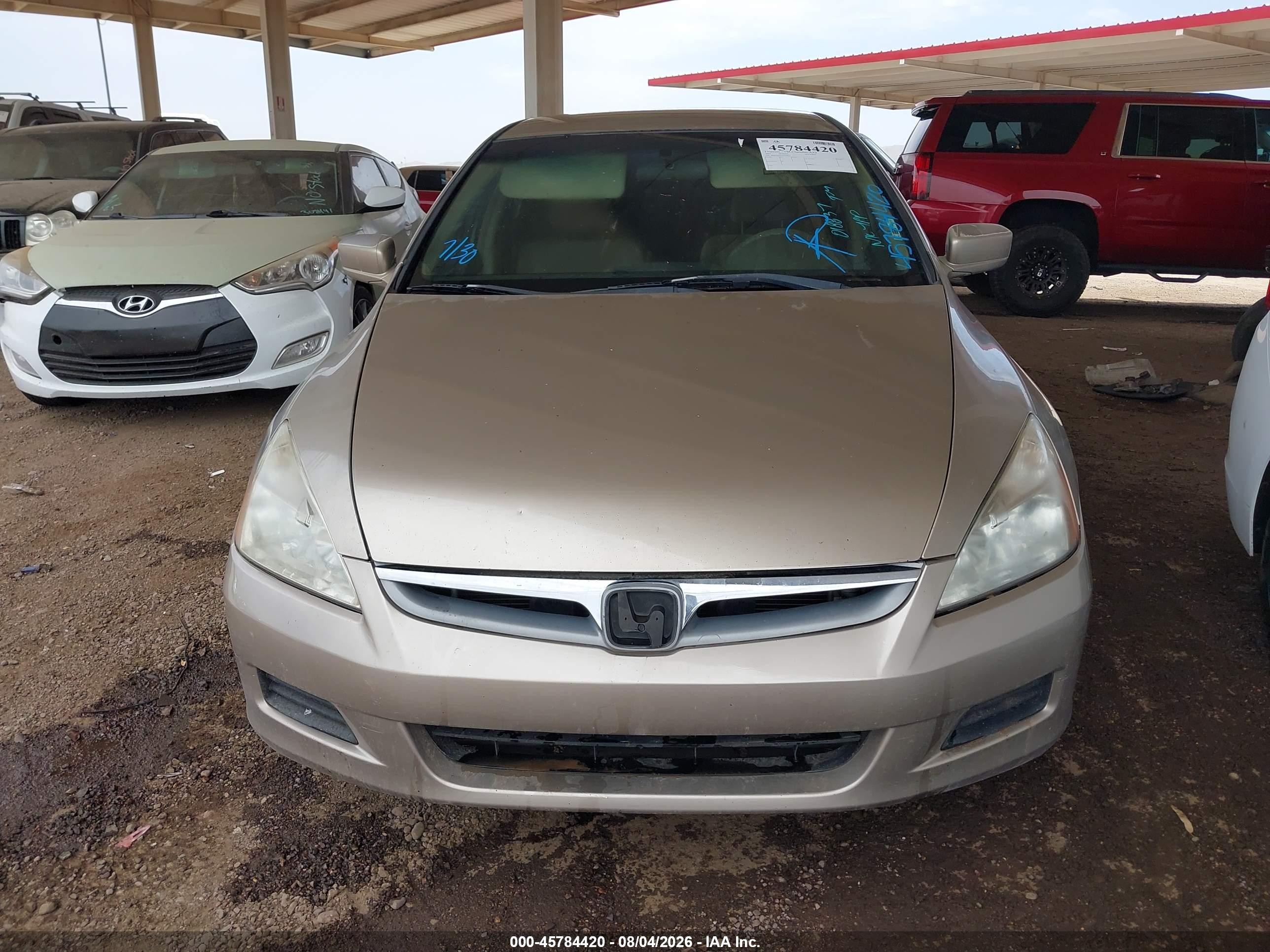 2007 Honda Accord 2.4 Vp Tan vin: JHMCM56137C018837
