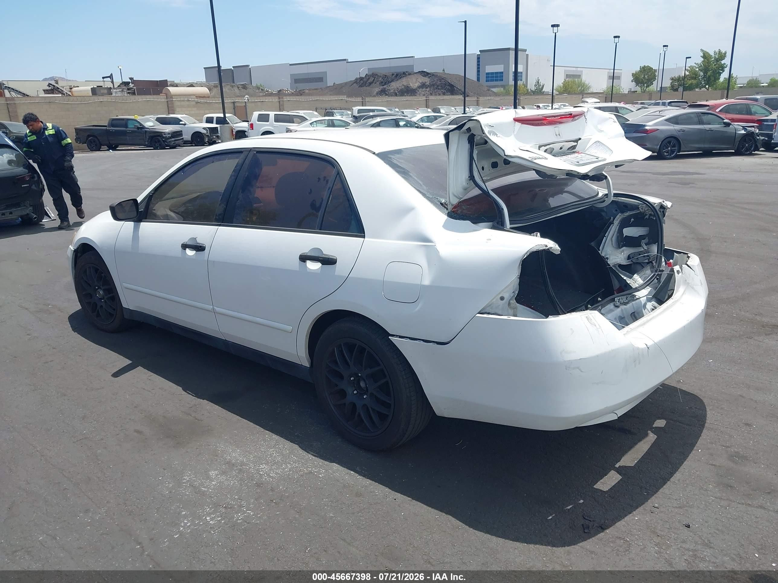 2006 Honda Accord 2.4 Vp White vin: JHMCM56146C008431
