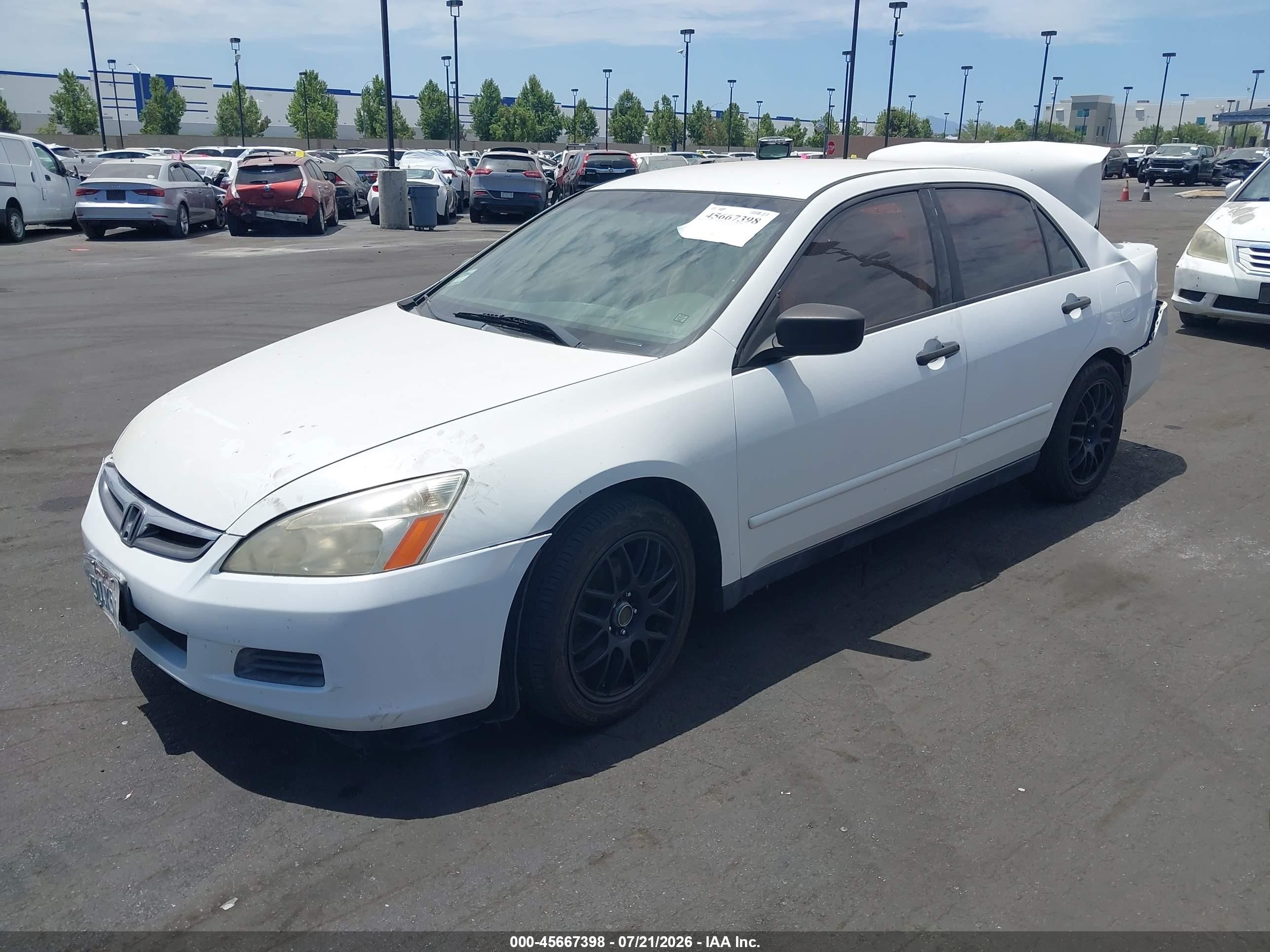 2006 Honda Accord 2.4 Vp White vin: JHMCM56146C008431