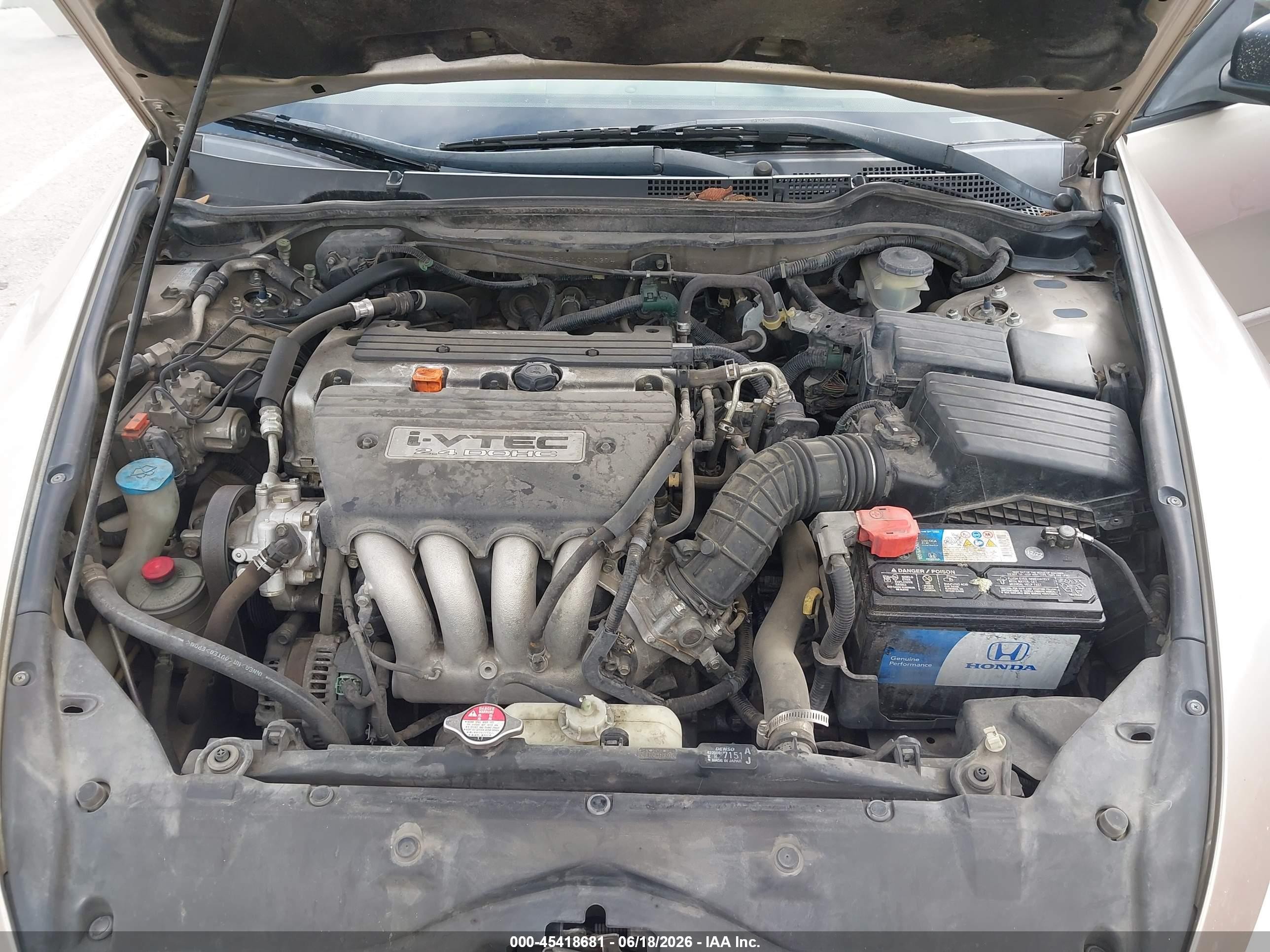 2007 Honda Accord 2.4 Vp Gold vin: JHMCM56147C010374