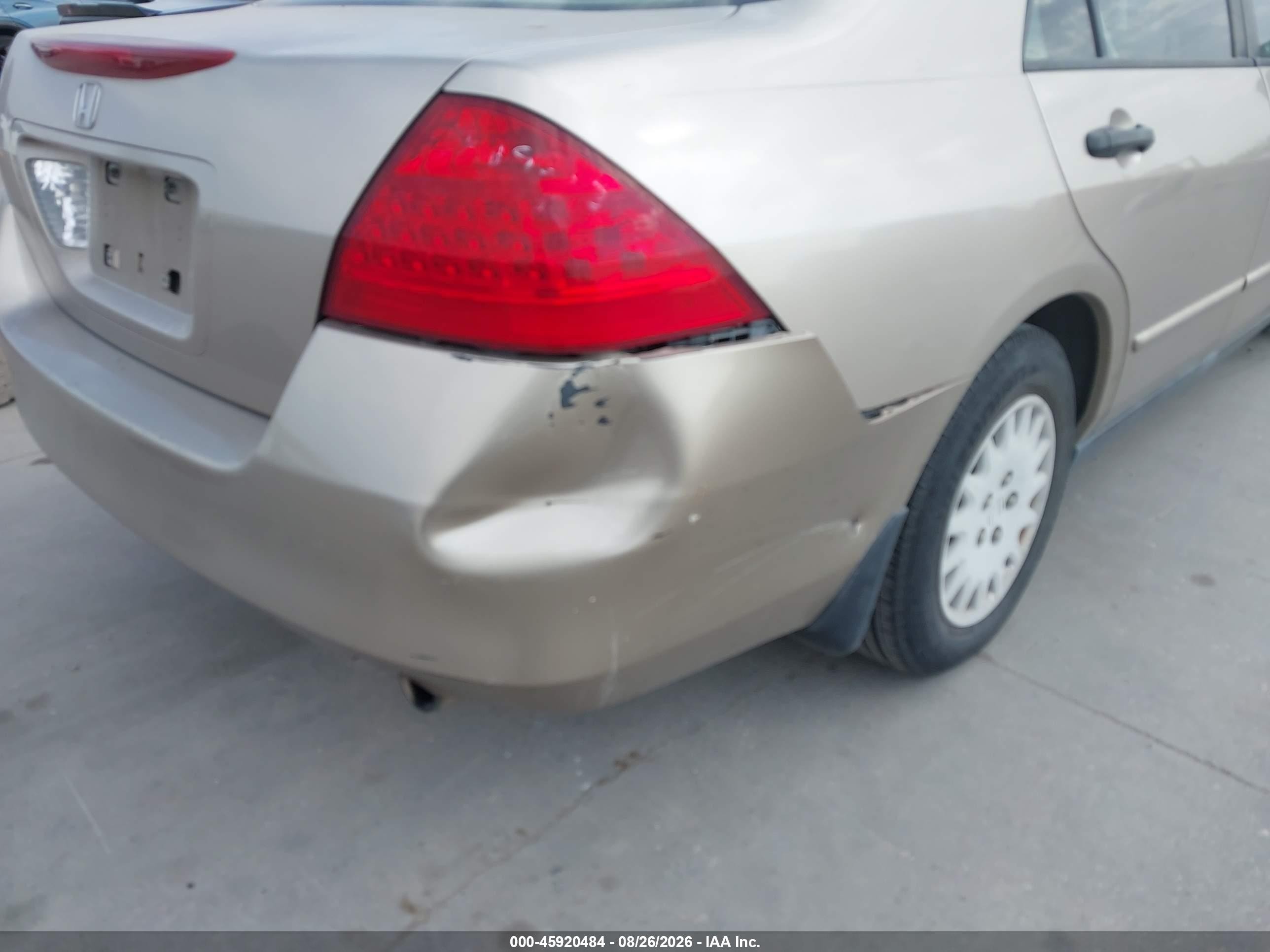 2007 Honda Accord 2.4 Vp Beige vin: JHMCM56157C009346