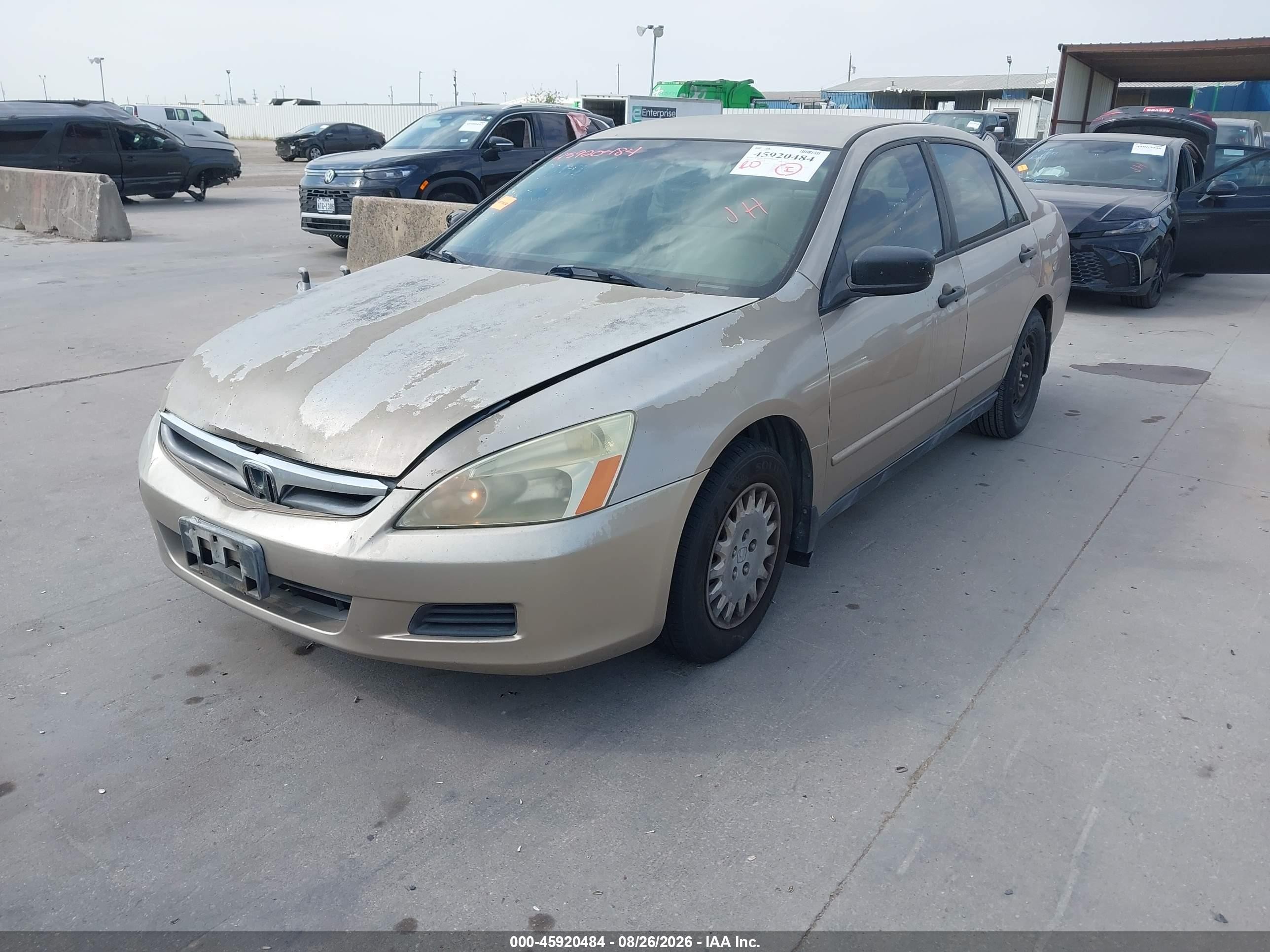2007 Honda Accord 2.4 Vp Beige vin: JHMCM56157C009346