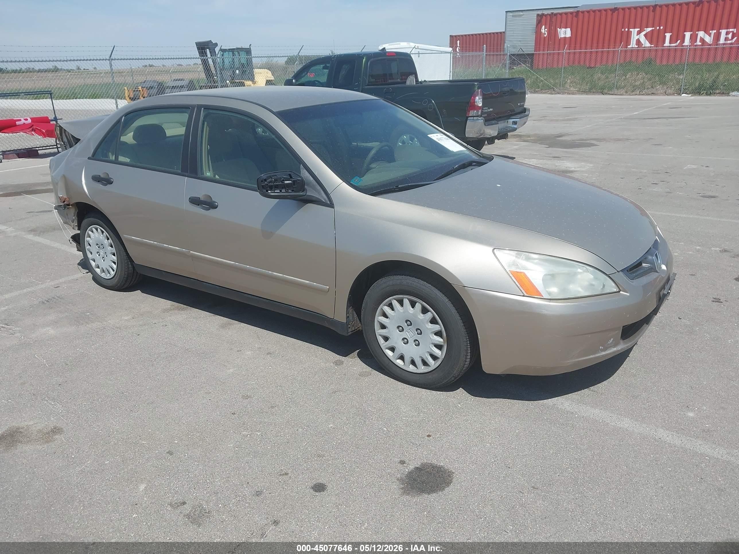 2003 Honda Accord 2.4 Dx Желто-коричневый vin: JHMCM56163C079383