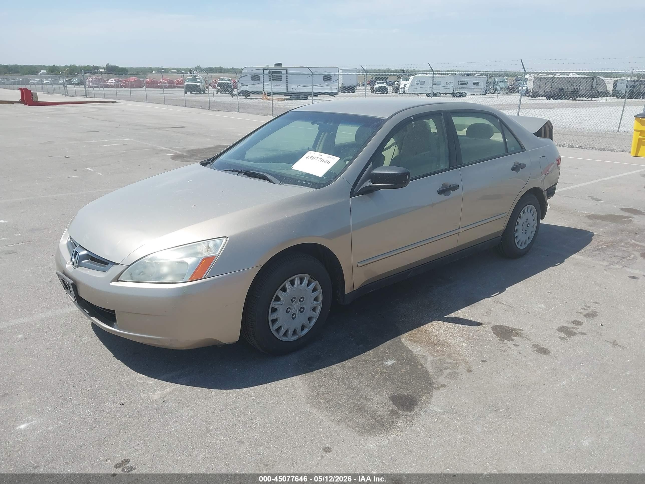 2003 Honda Accord 2.4 Dx Tan vin: JHMCM56163C079383