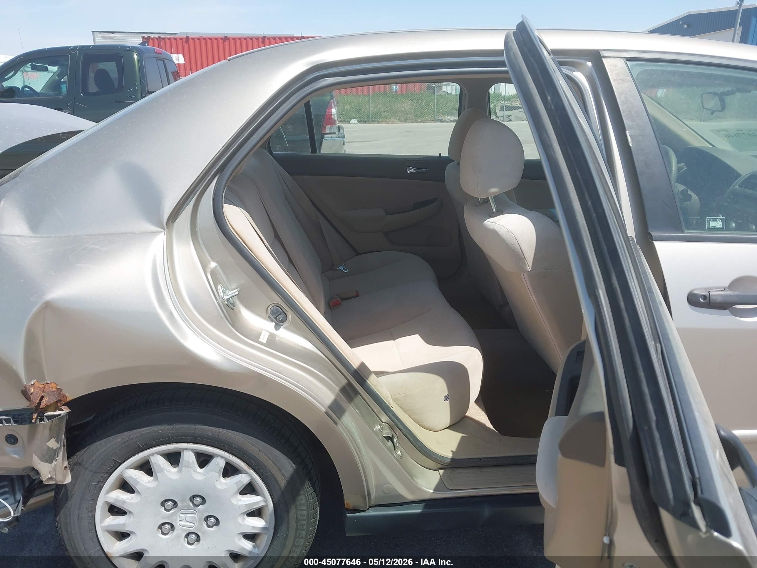2003 Honda Accord 2.4 Dx Tan vin: JHMCM56163C079383