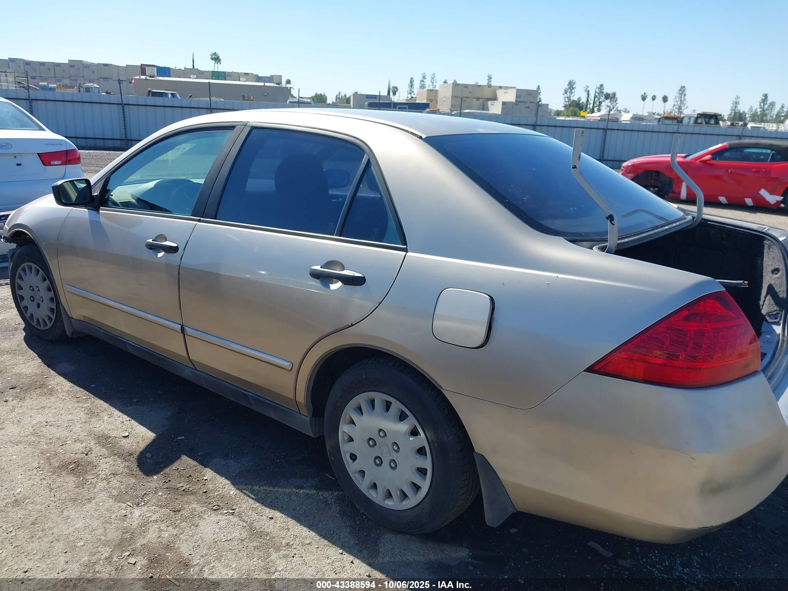 2007 Honda Accord 2.4 Vp Желто-коричневый vin: JHMCM56187C009793