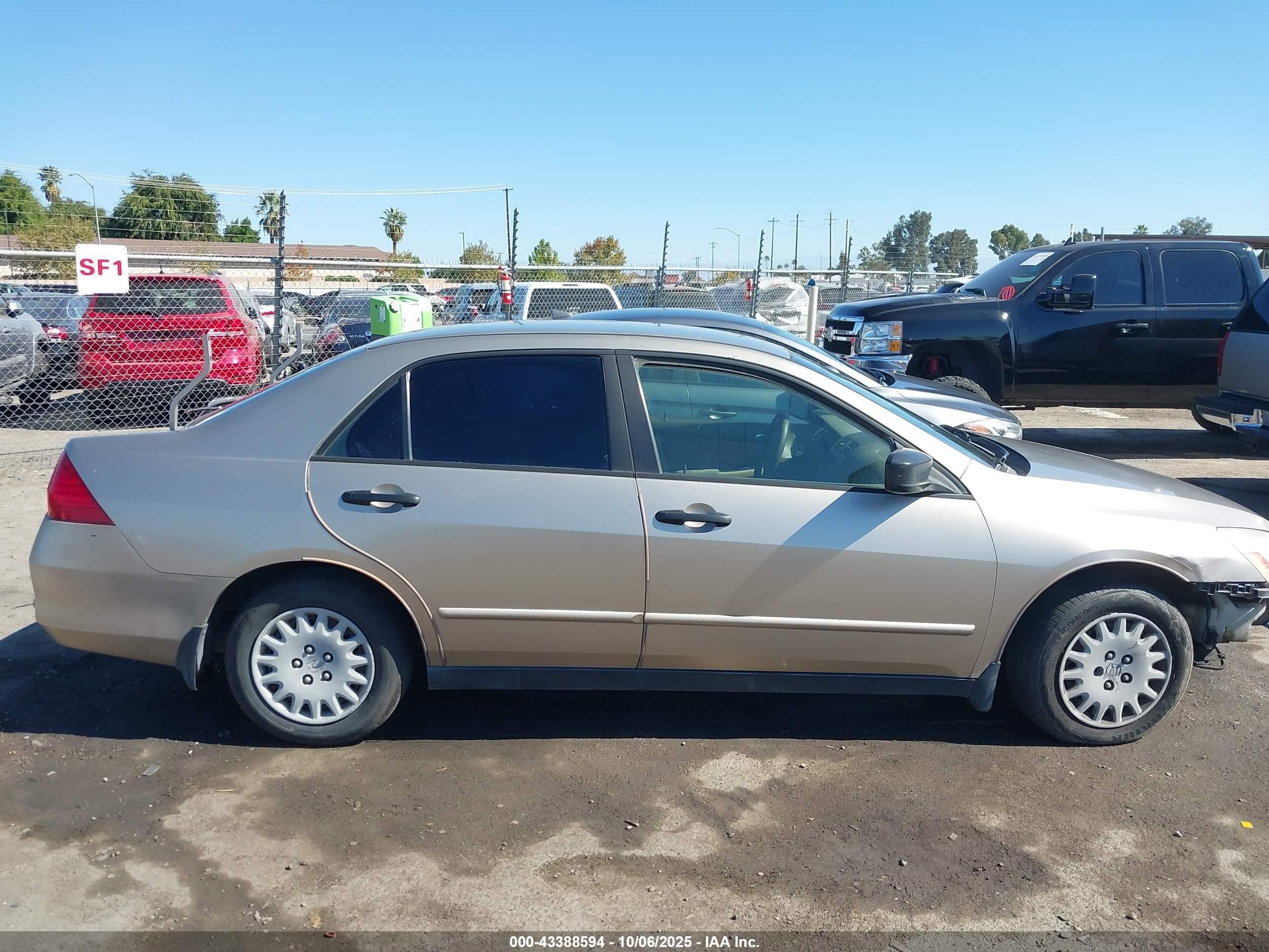 2007 Honda Accord 2.4 Vp Желто-коричневый vin: JHMCM56187C009793
