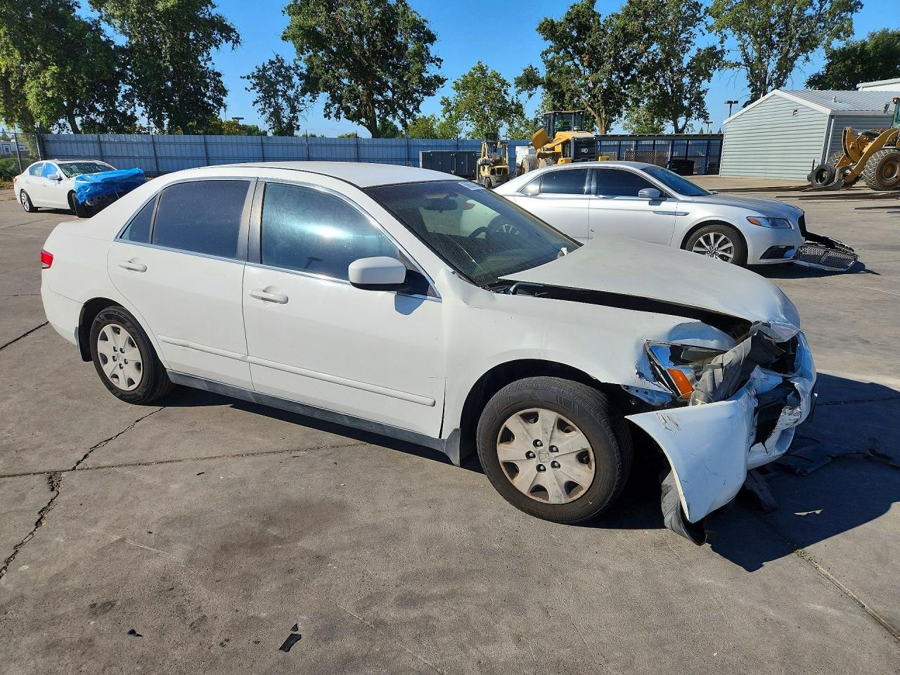 2003 Honda Accord Lx White vin: JHMCM56303C062466