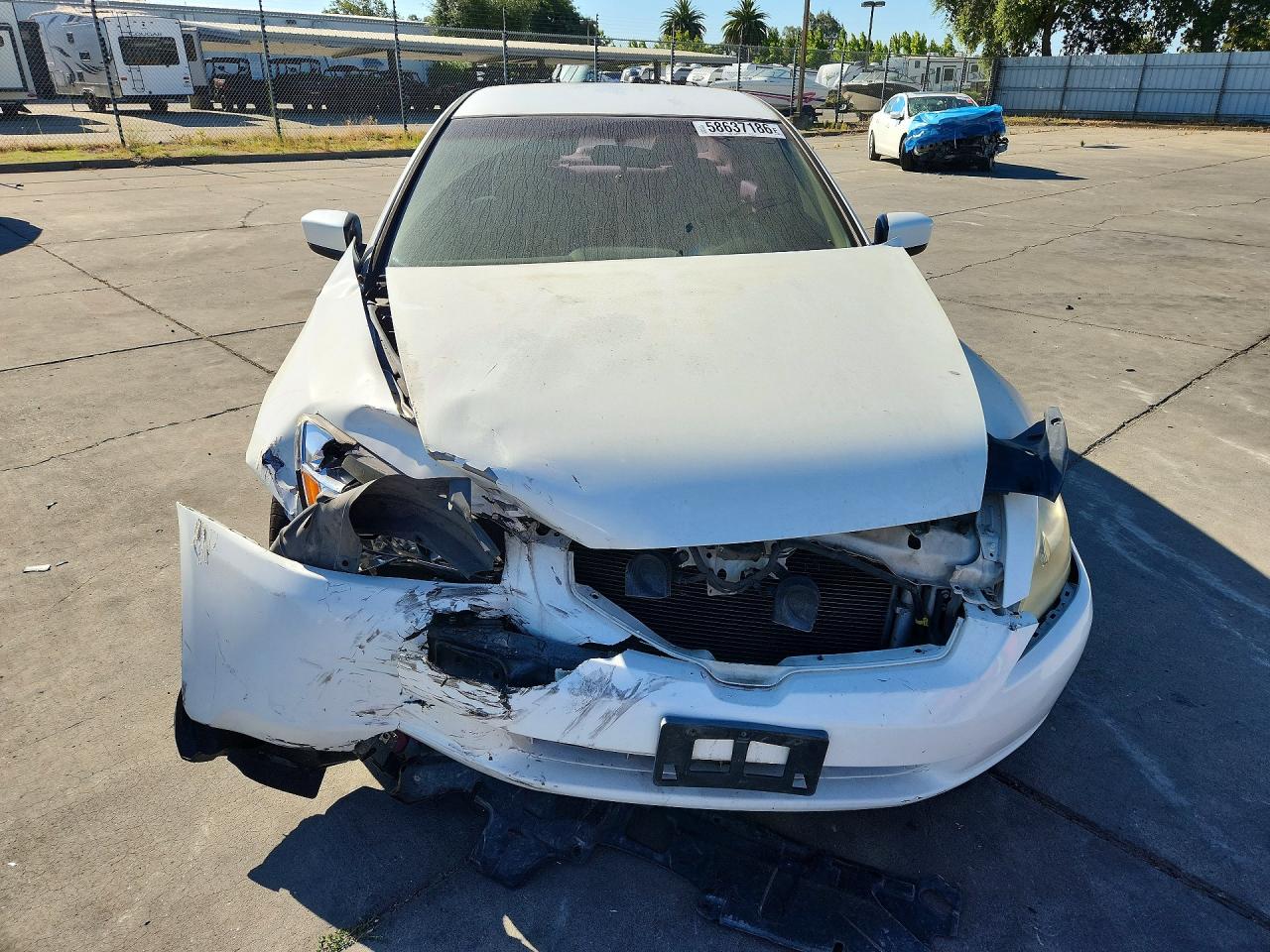 2003 Honda Accord Lx White vin: JHMCM56303C062466
