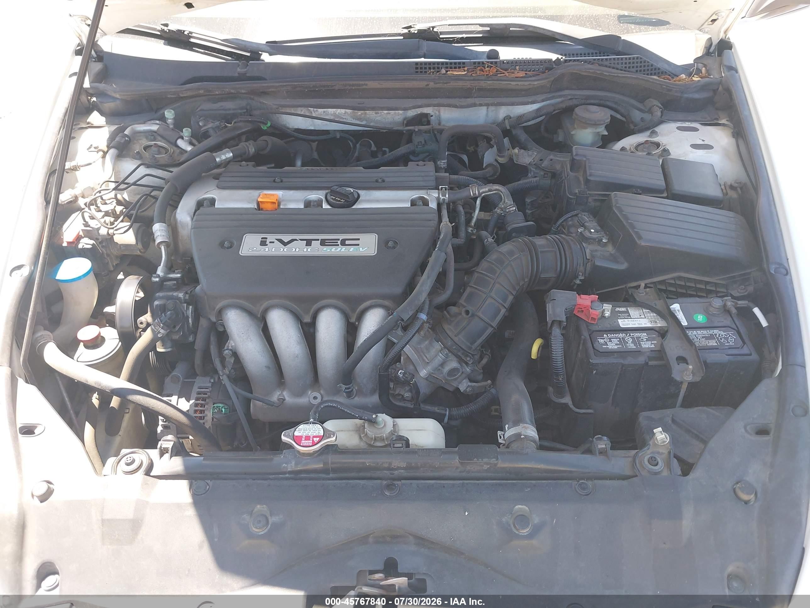 2007 Honda Accord 2.4 Se White vin: JHMCM56307C021700