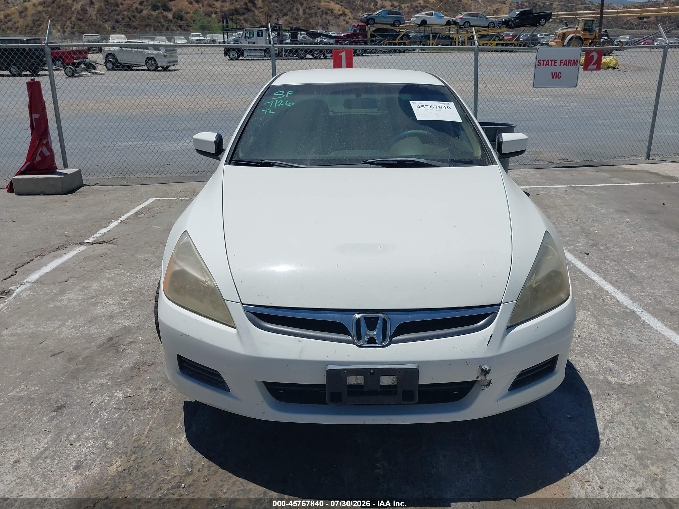2007 Honda Accord 2.4 Se White vin: JHMCM56307C021700
