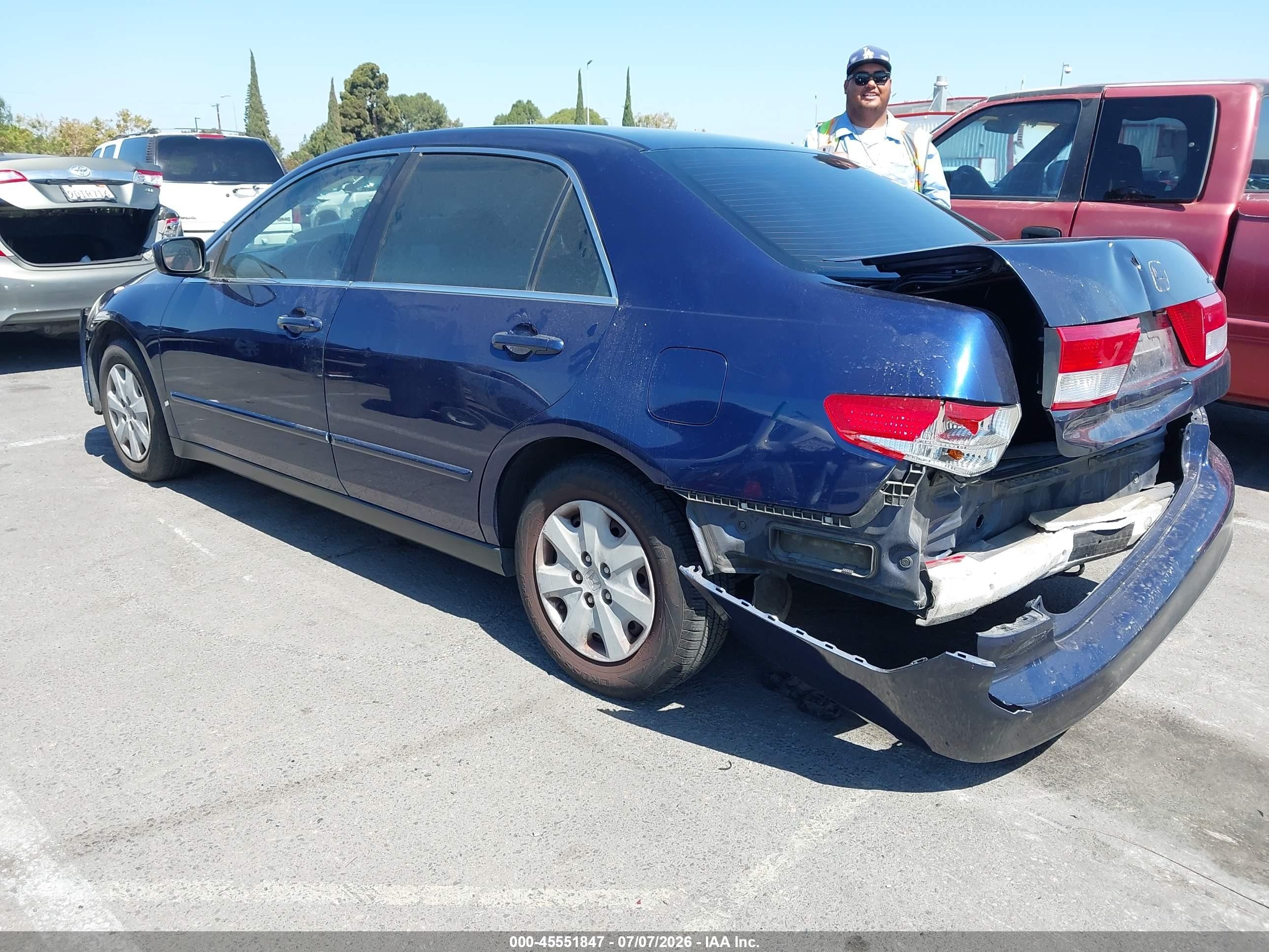 2003 Honda Accord Sdn Lx Blue vin: JHMCM56313C012739