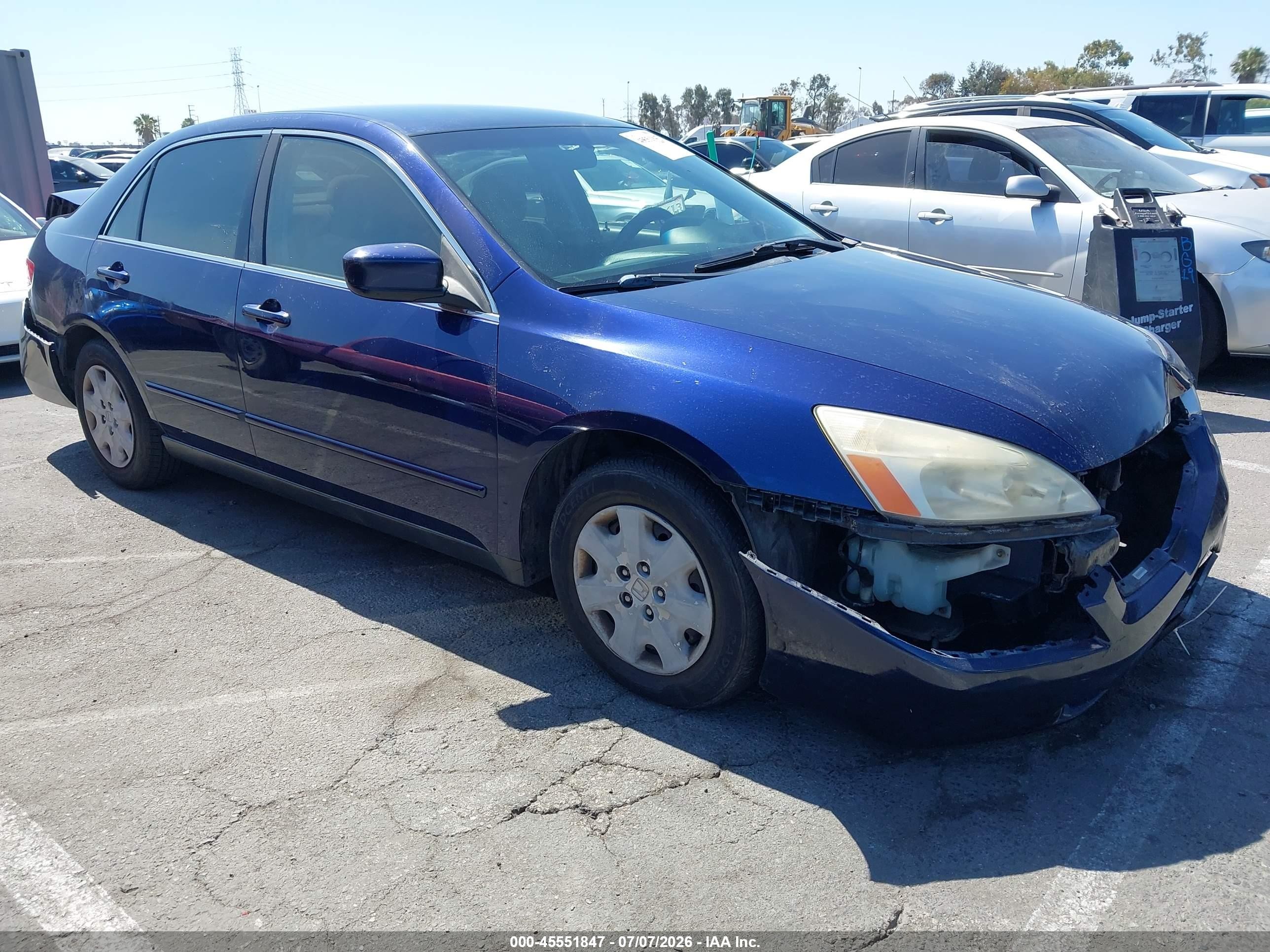 2003 Honda Accord Sdn Lx Blue vin: JHMCM56313C012739