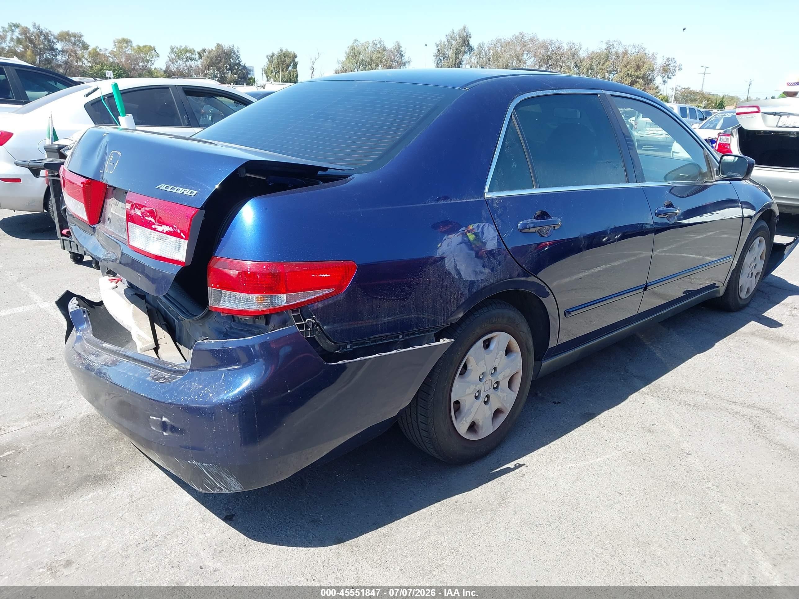2003 Honda Accord Sdn Lx Blue vin: JHMCM56313C012739