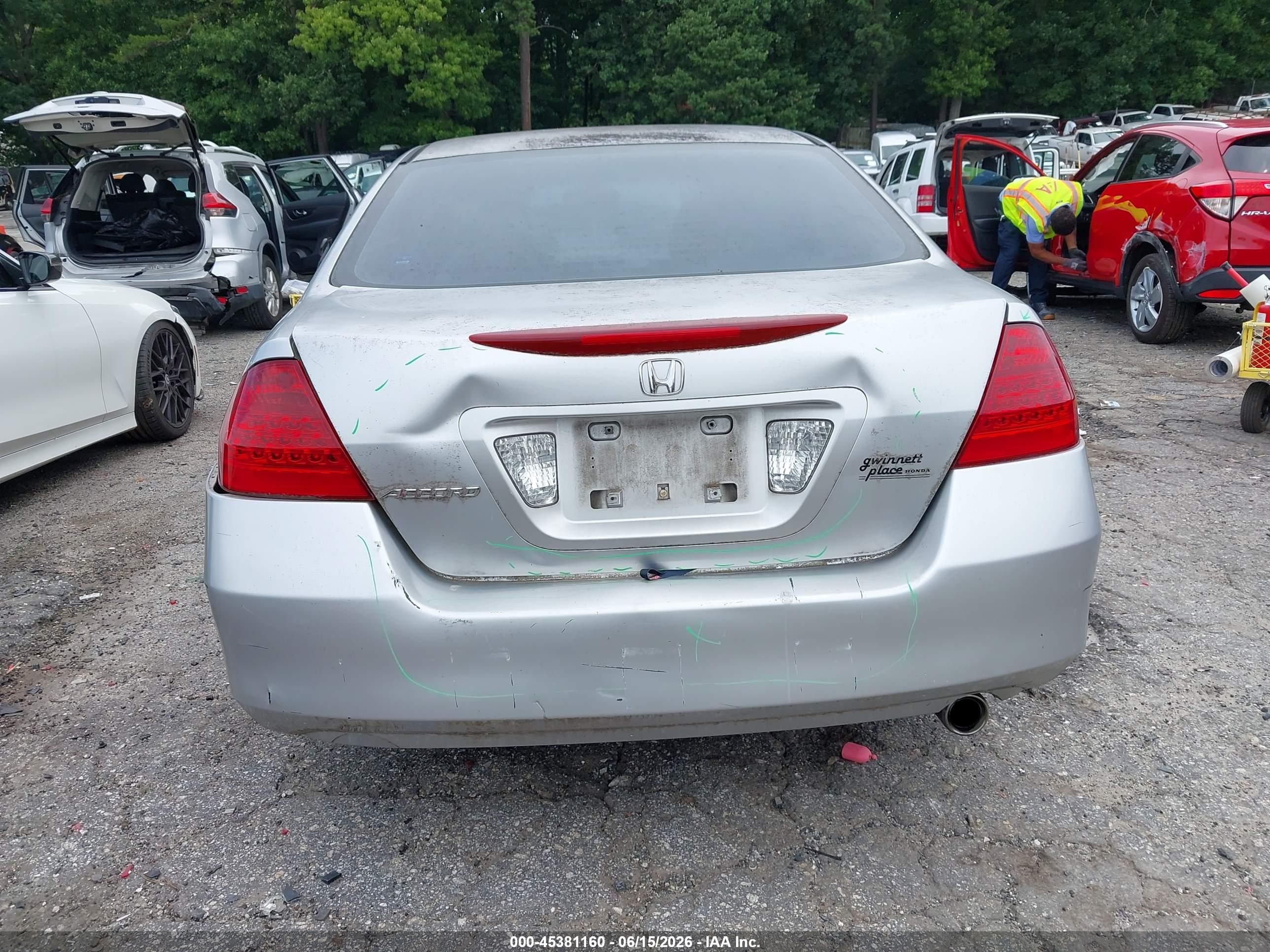2007 Honda Accord 2.4 Se Silver vin: JHMCM56317C016568