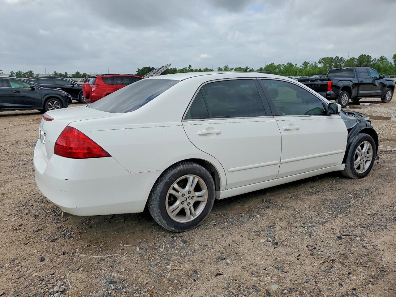 2007 Honda Accord Se Белый vin: JHMCM56317C021723