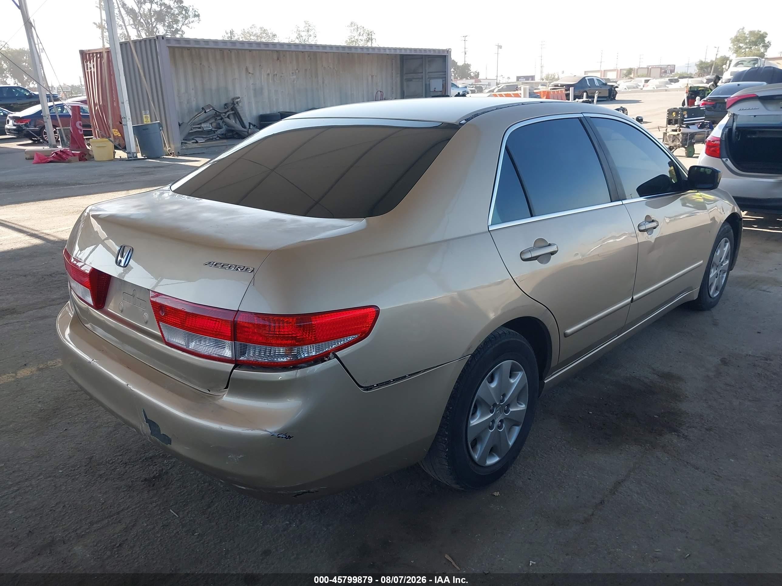 2003 Honda Accord Sdn Lx Gold vin: JHMCM56323C050884