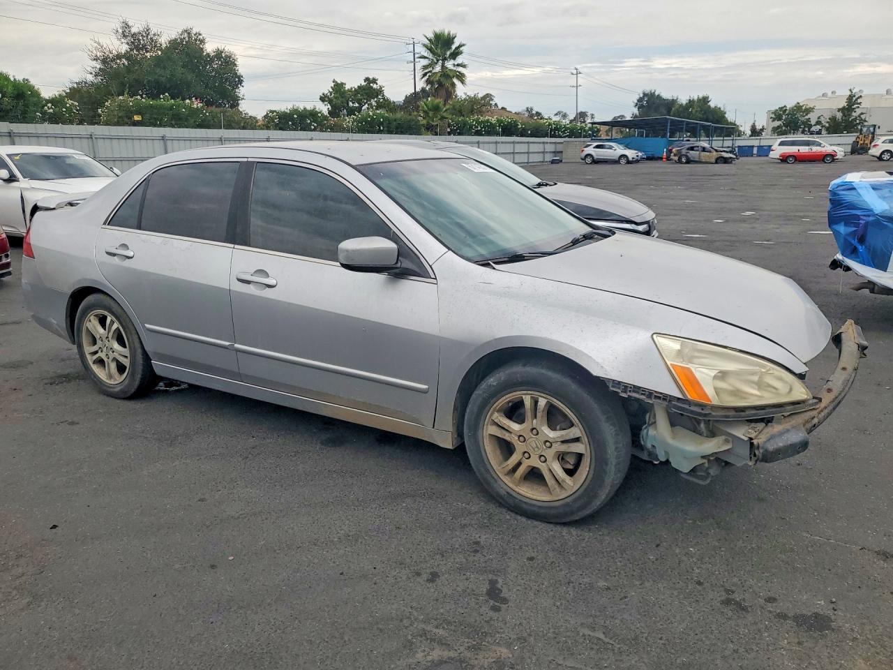 2007 Honda Accord Se Silver vin: JHMCM56327C008026