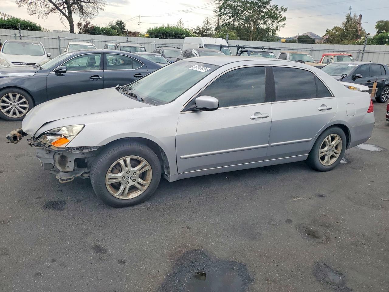 2007 Honda Accord Se Silver vin: JHMCM56327C008026