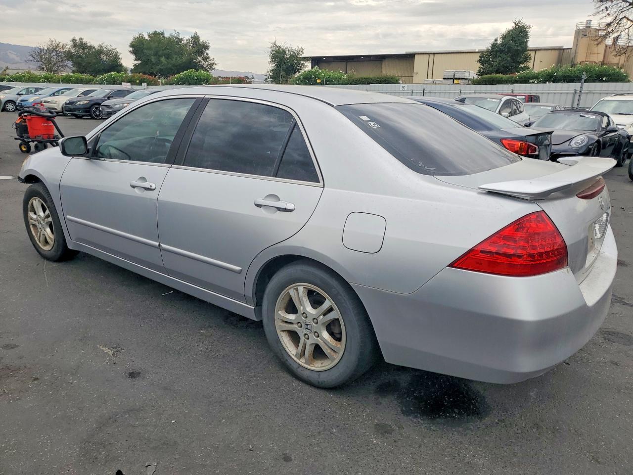 2007 Honda Accord Se Silver vin: JHMCM56327C008026