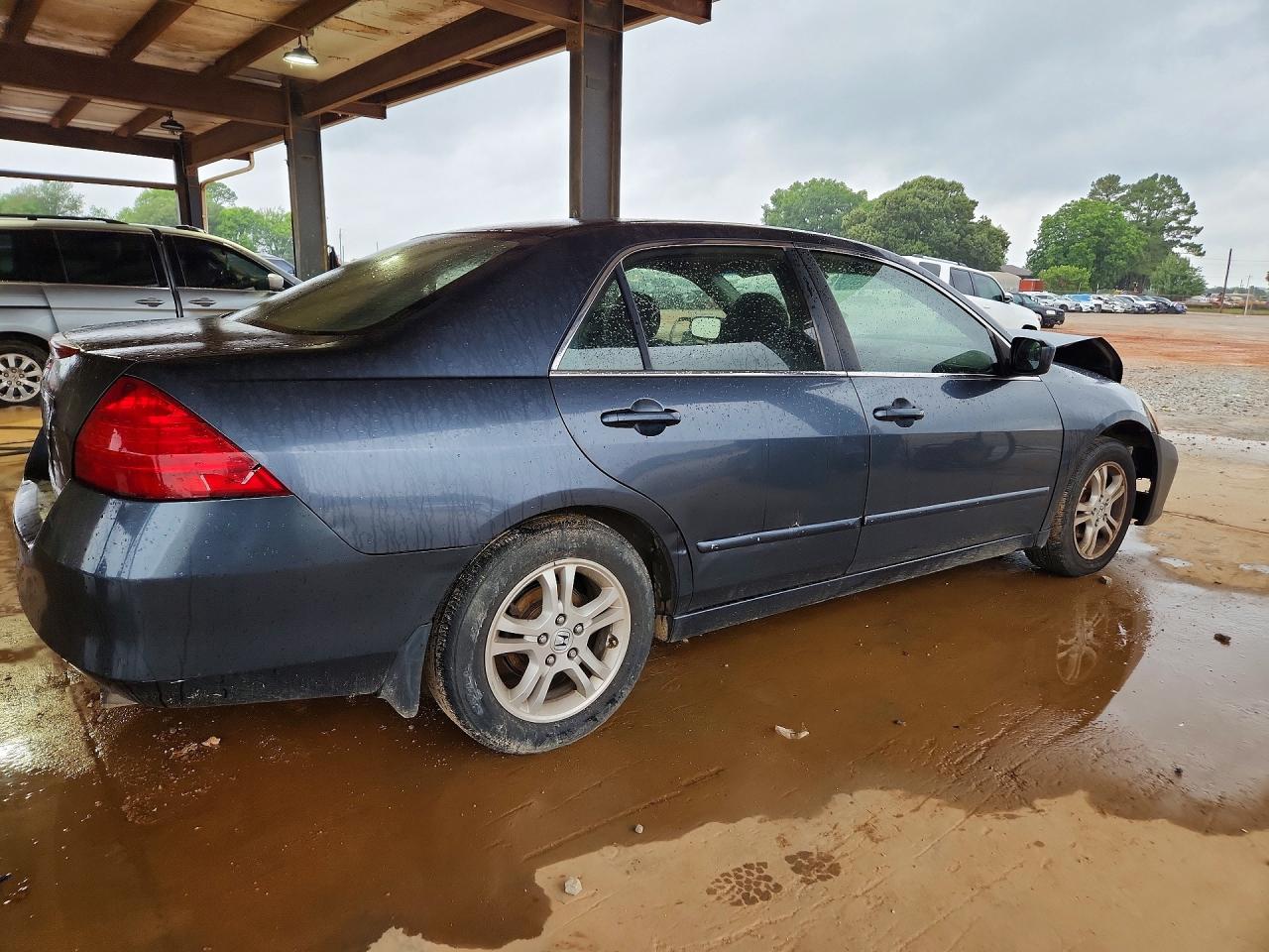 2007 Honda Accord Se Gray vin: JHMCM56327C010844