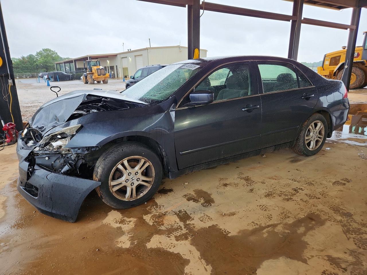 2007 Honda Accord Se Gray vin: JHMCM56327C010844