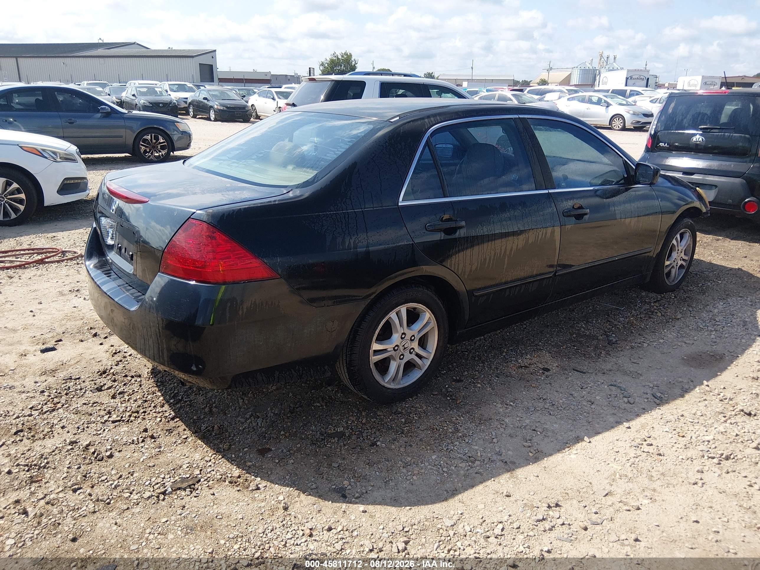 2007 Honda Accord 2.4 Se Black vin: JHMCM56327C011878