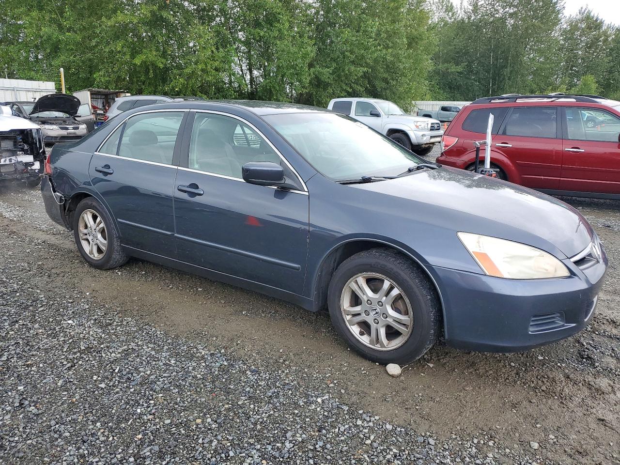 2007 Honda Accord Se Blue vin: JHMCM56337C013381