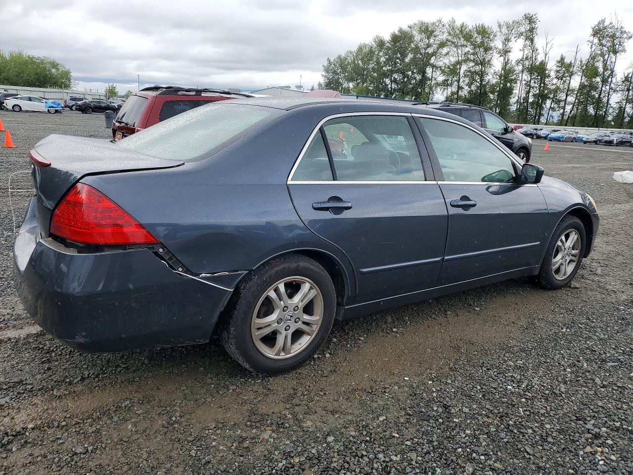 2007 Honda Accord Se Blue vin: JHMCM56337C013381