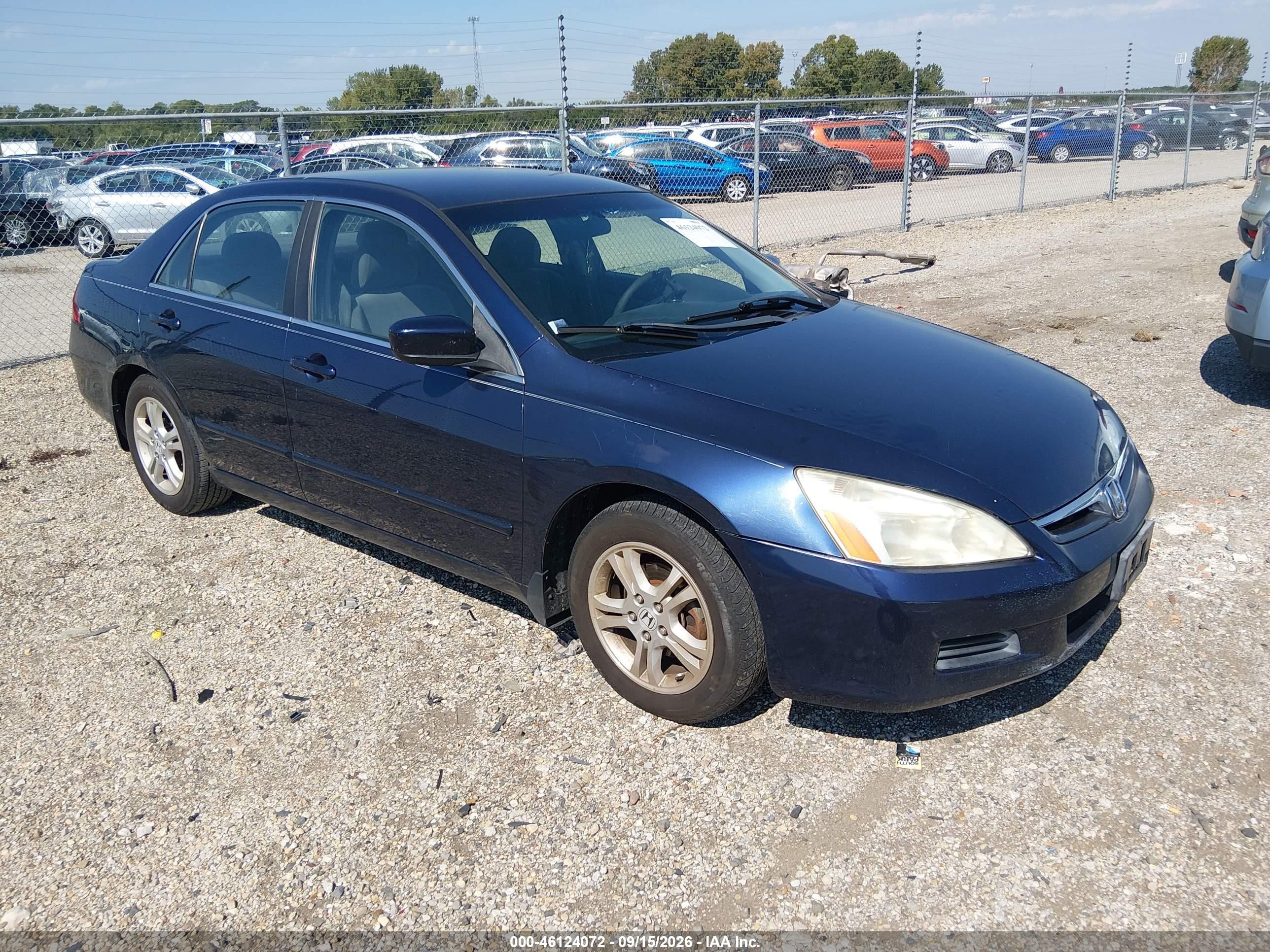 2007 Honda Accord Se Blue vin: JHMCM56337C014708