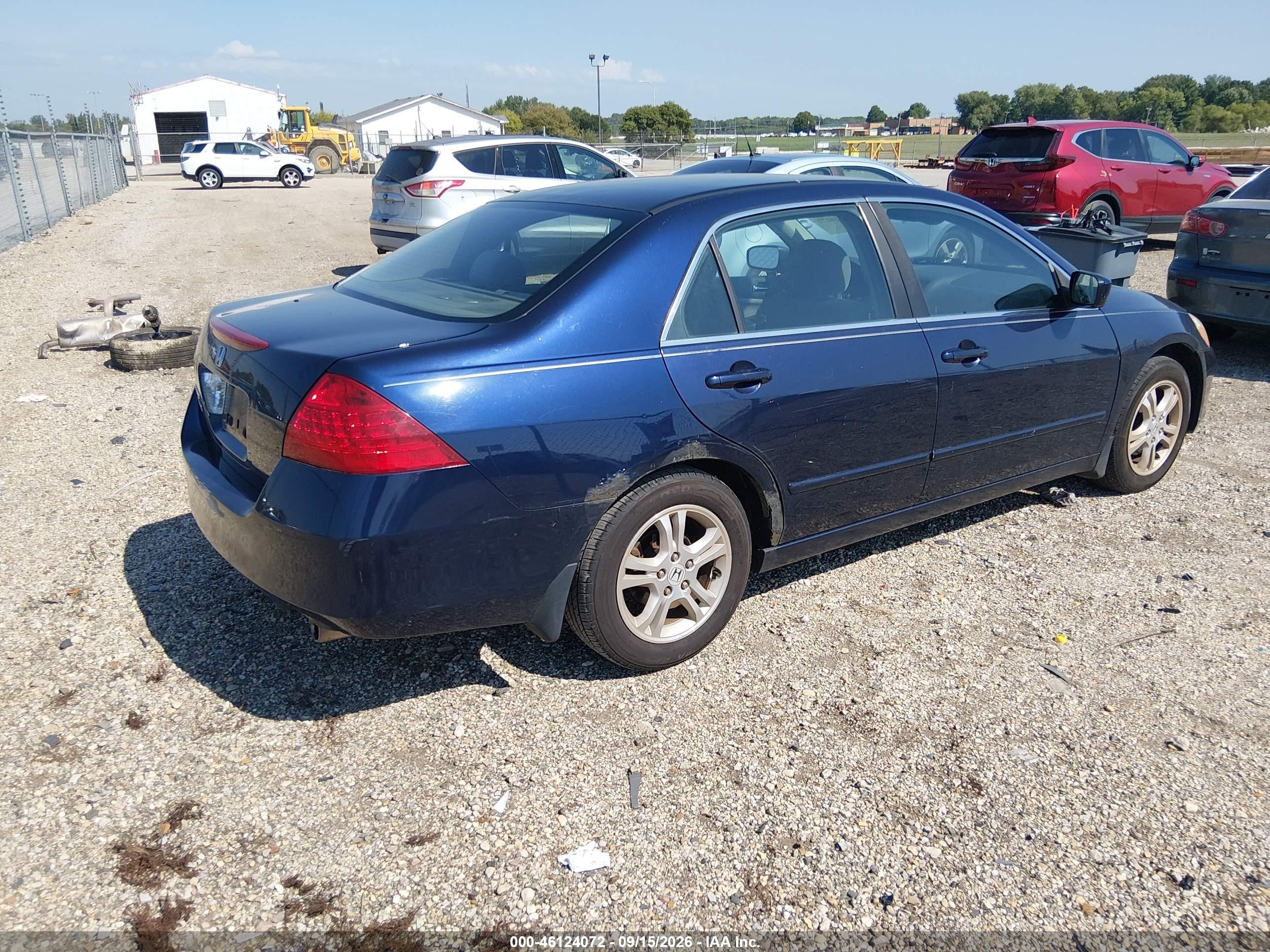 2007 Honda Accord Se Blue vin: JHMCM56337C014708
