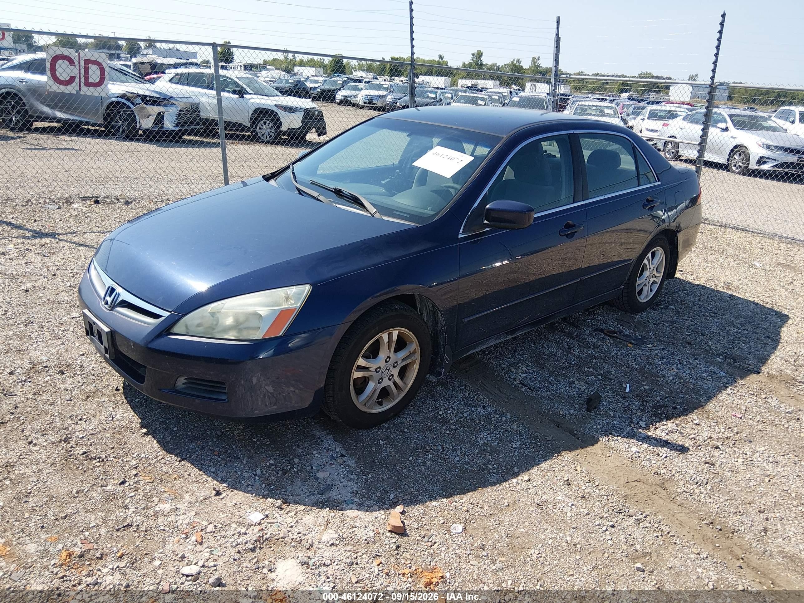 2007 Honda Accord Se Blue vin: JHMCM56337C014708