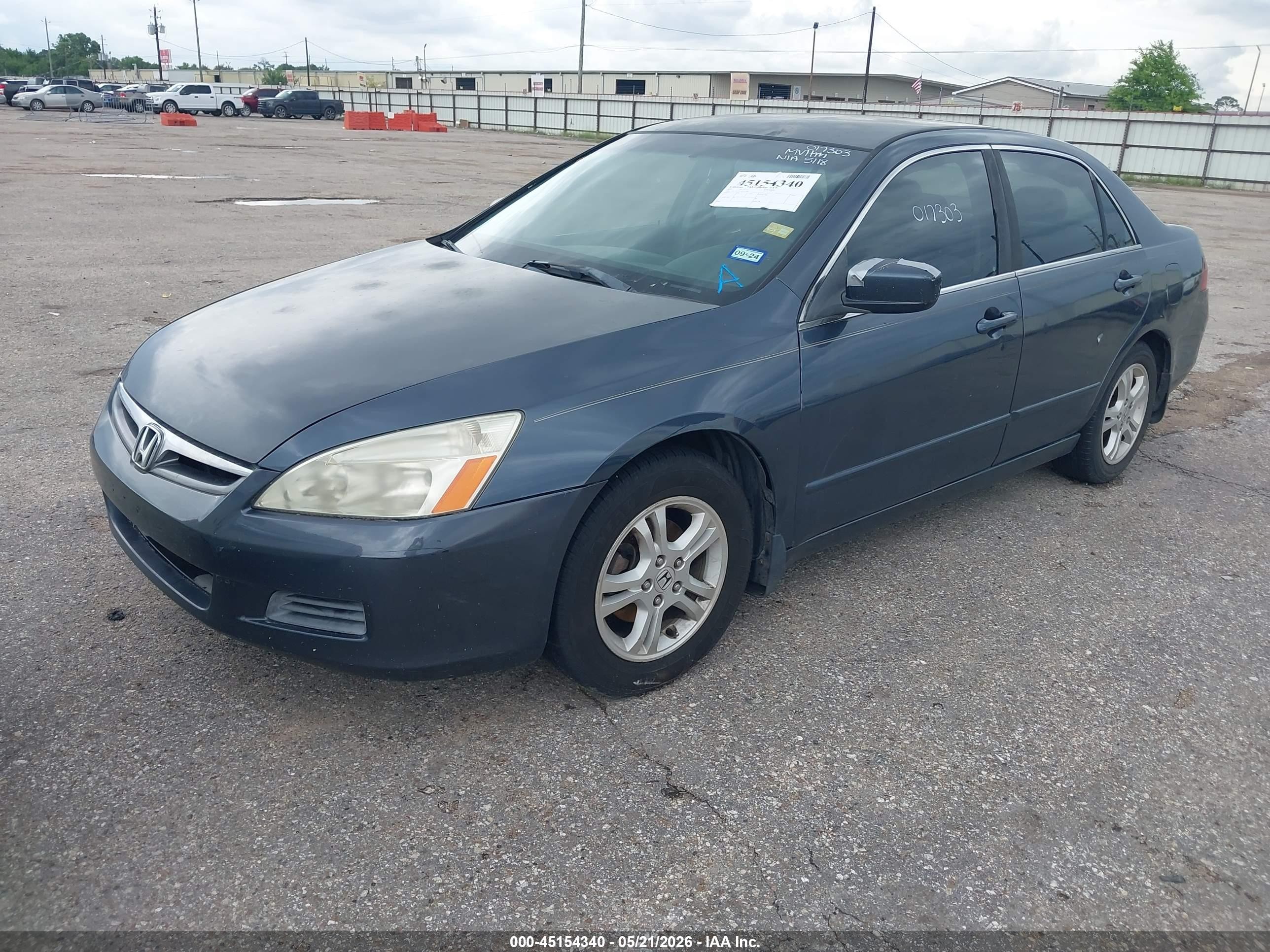 2007 Honda Accord 2.4 Se Light Blue vin: JHMCM56337C017303