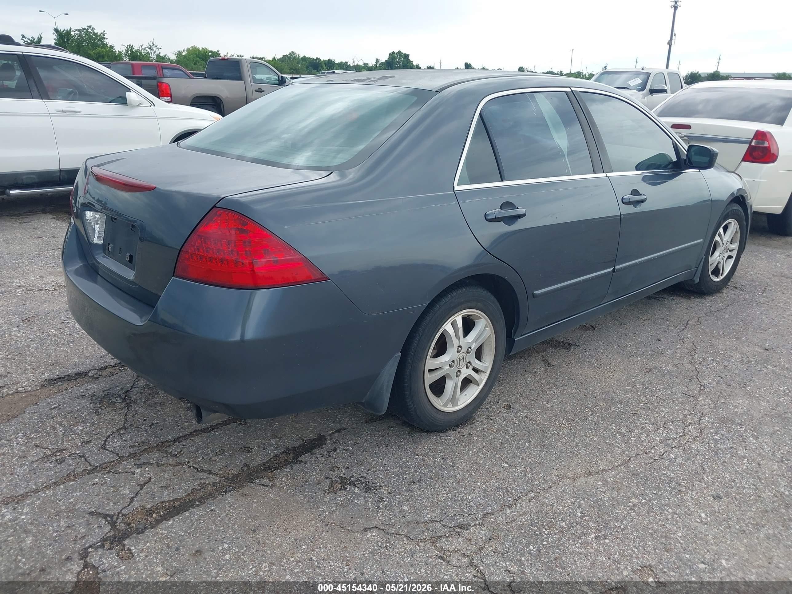 2007 Honda Accord 2.4 Se Light Blue vin: JHMCM56337C017303